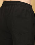 Extra Comfort Regular Fit Black Cargo Pants