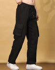 Extra Comfort Regular Fit Black Cargo Pants