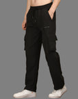 Extra Comfort Regular Fit Black Cargo Pants