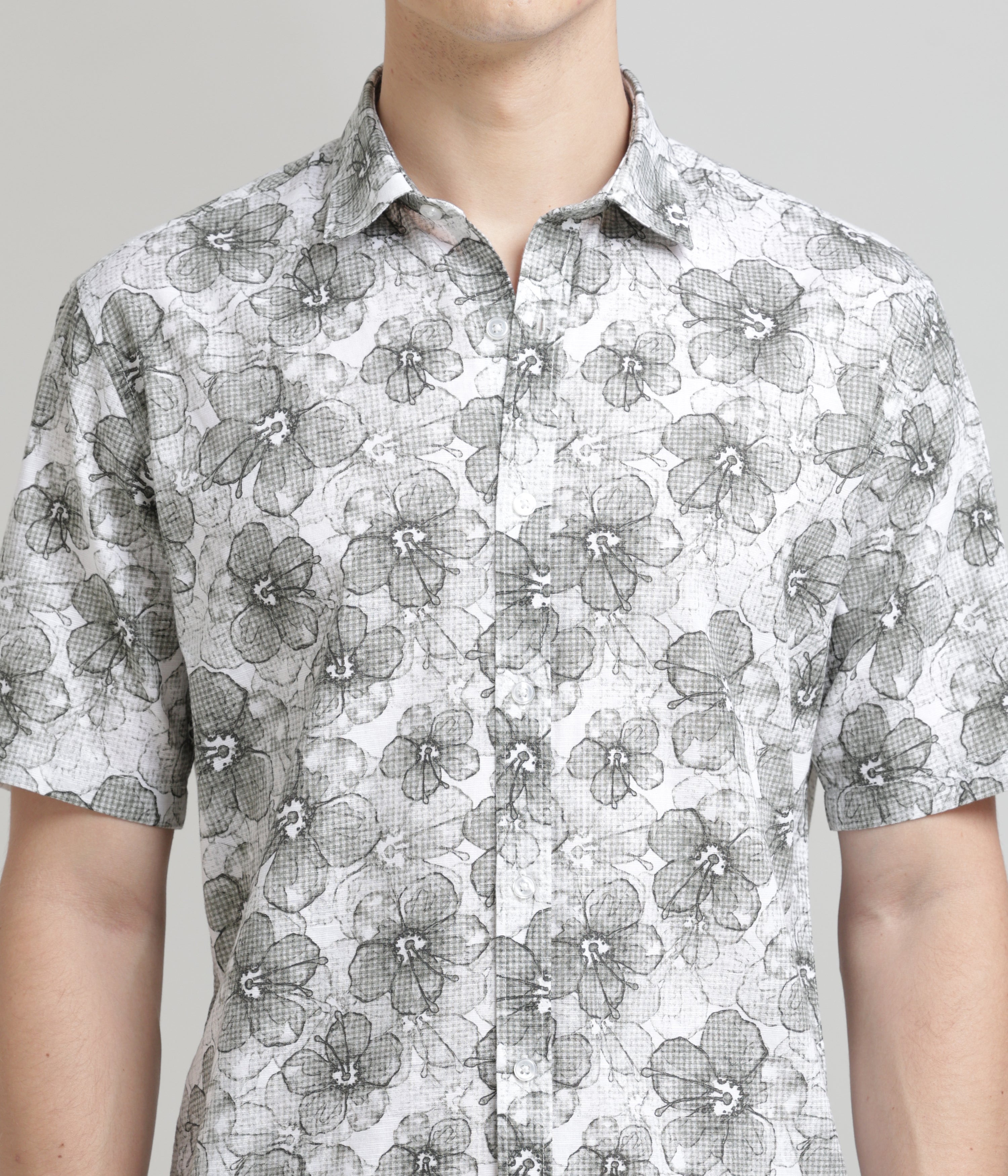 Olive Half Sleeve Slim Fit Shirt: Versatile Classic