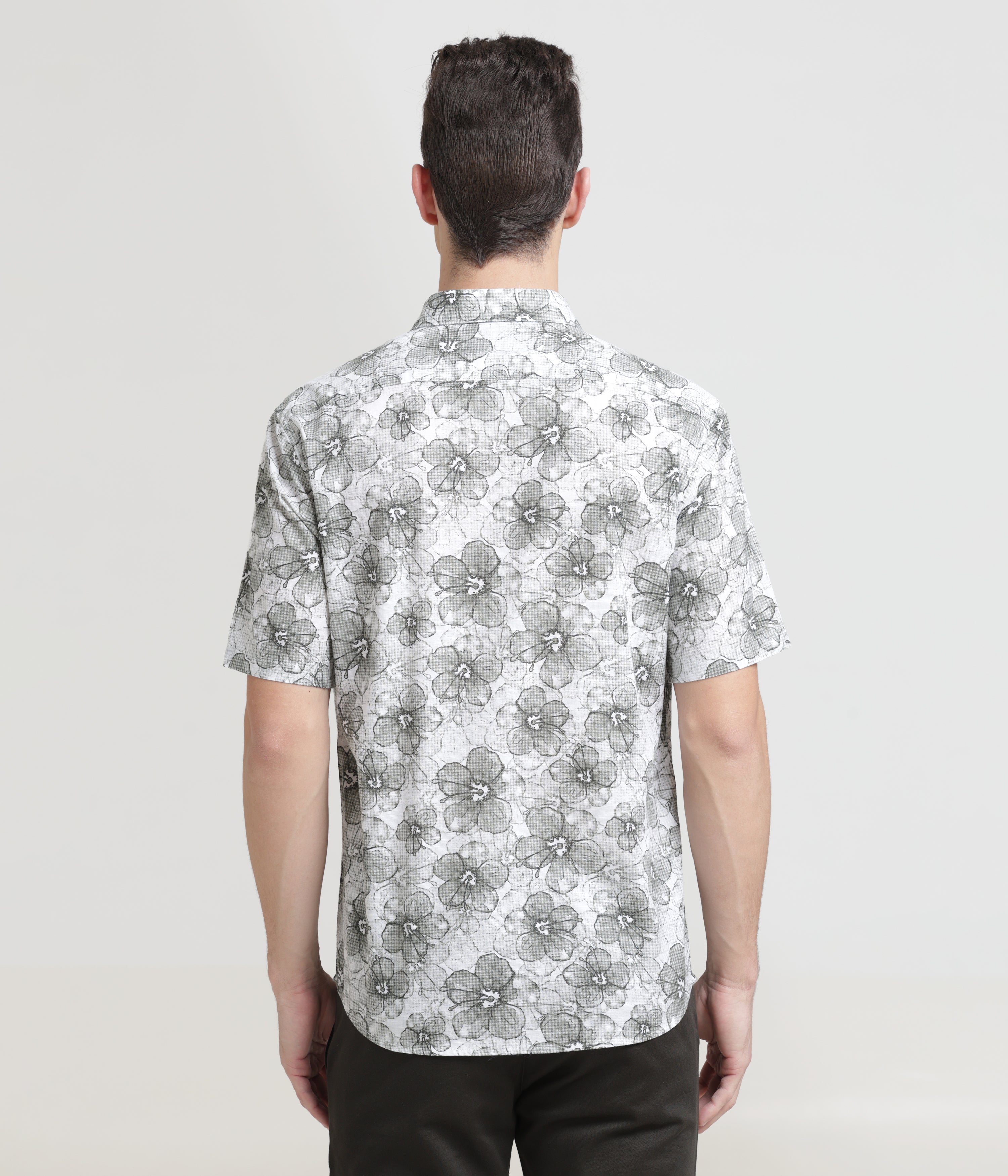 Olive Half Sleeve Slim Fit Shirt: Versatile Classic