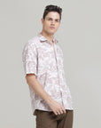 Pink Half Sleeve Slim Fit Shirt: Versatile Classic