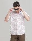 Pink Half Sleeve Slim Fit Shirt: Versatile Classic