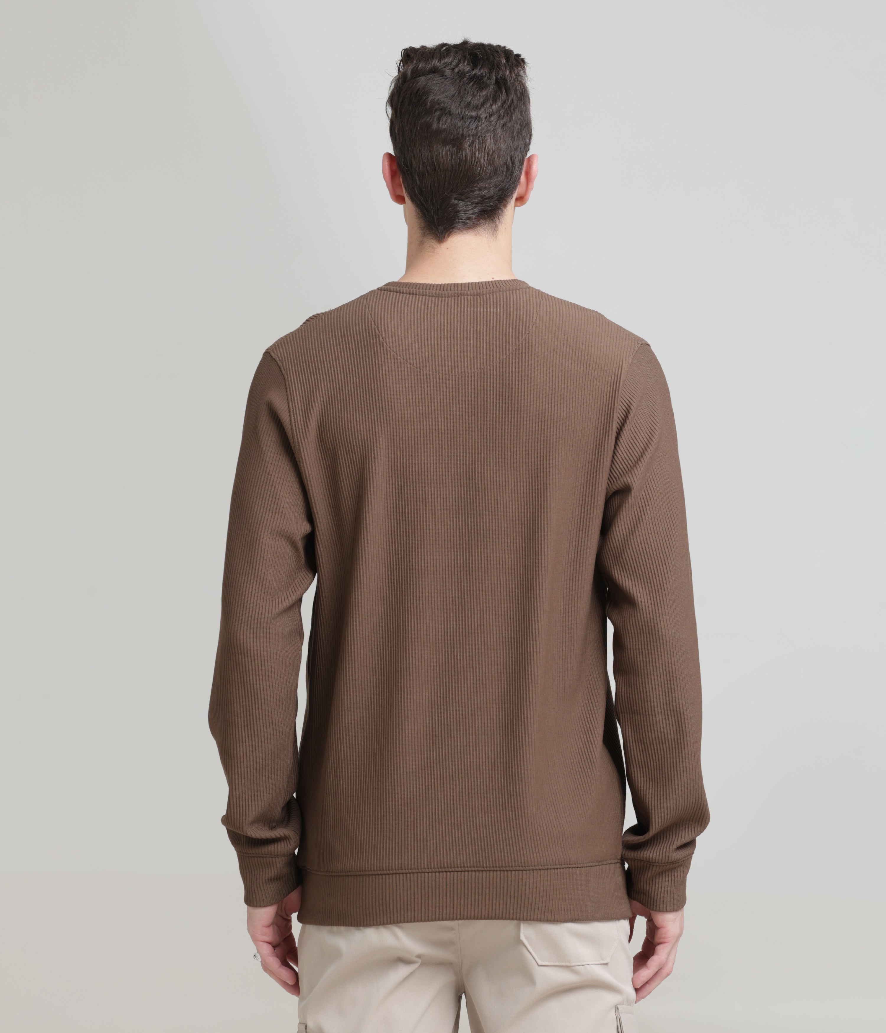 Brown Regular Fit Sweatshirt: Cozy, Casual Comfort for Chilly Days