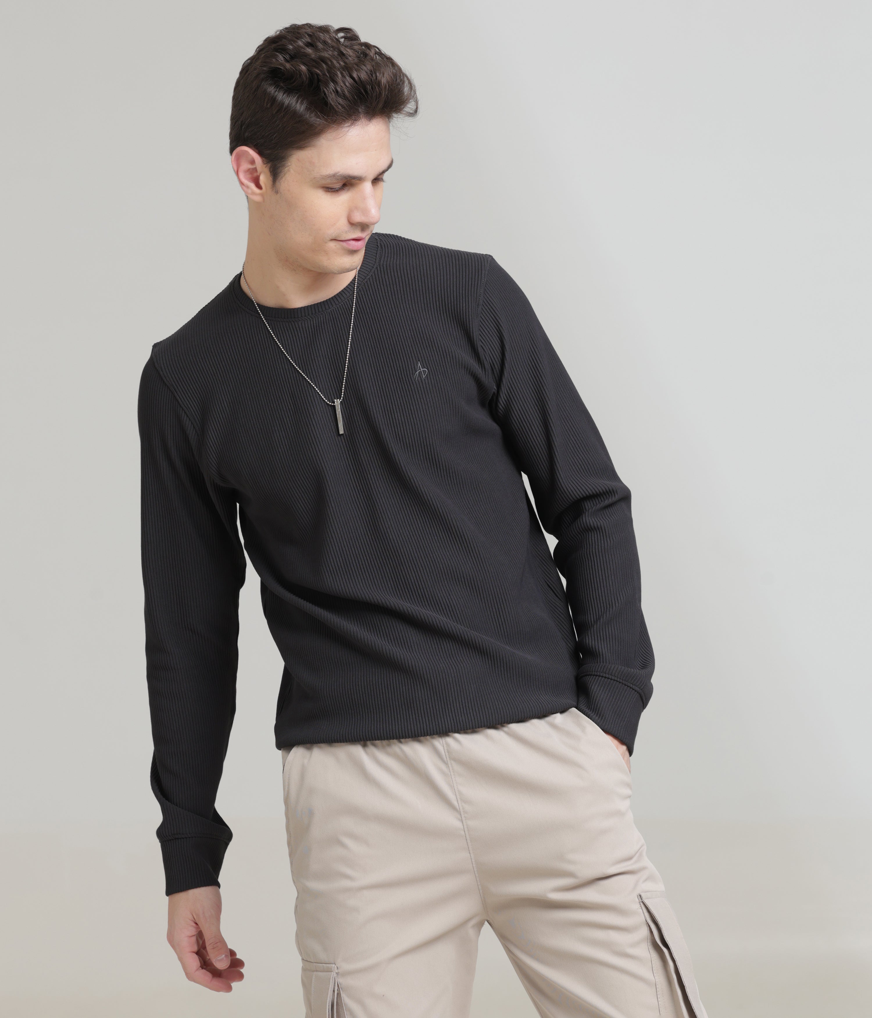 Dark Grey Regular Fit Sweatshirt: Cozy Comfort for Casual Days