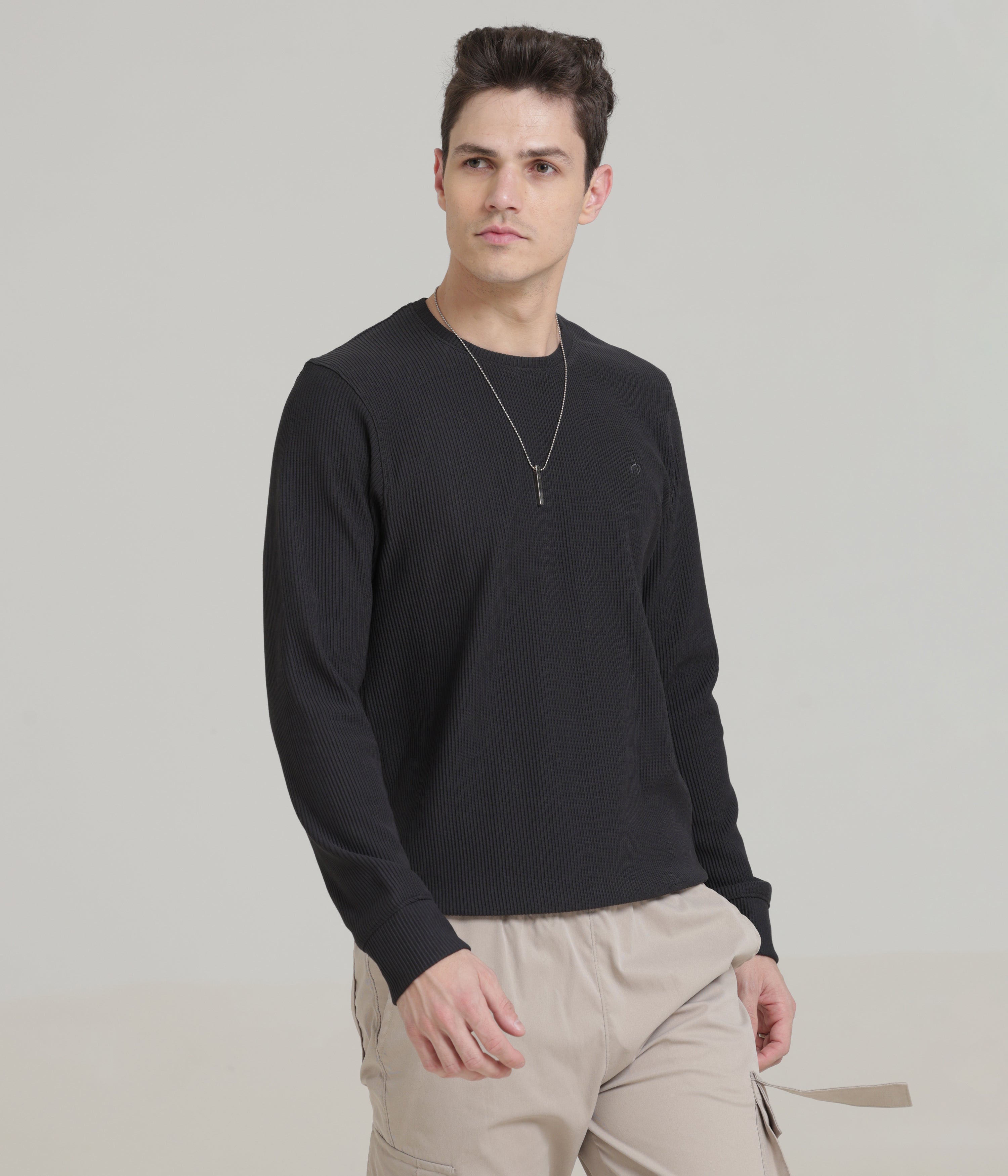 Dark Grey Regular Fit Sweatshirt: Cozy Comfort for Casual Days