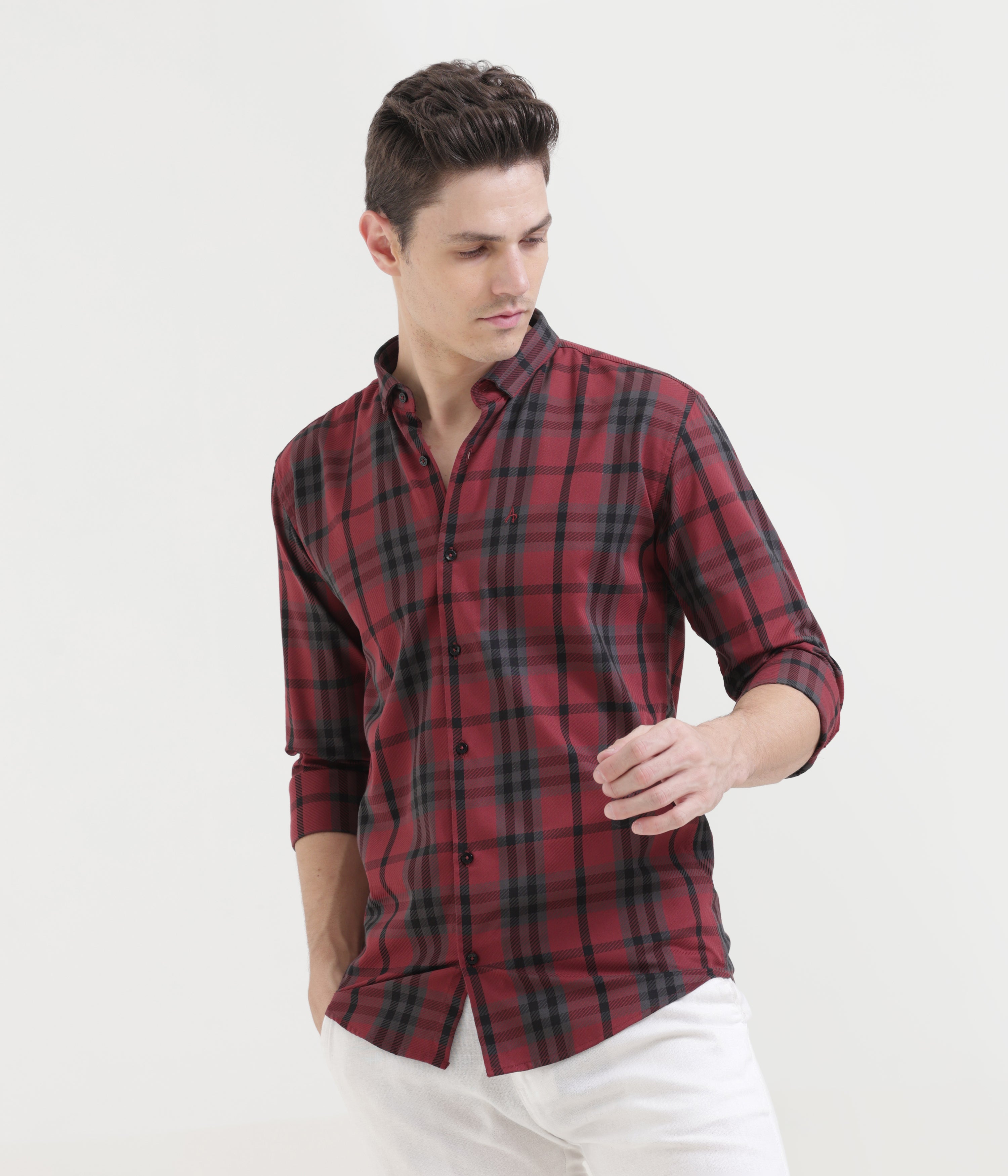 Burgundy Slim Fit Shirt: Versatile Elegance