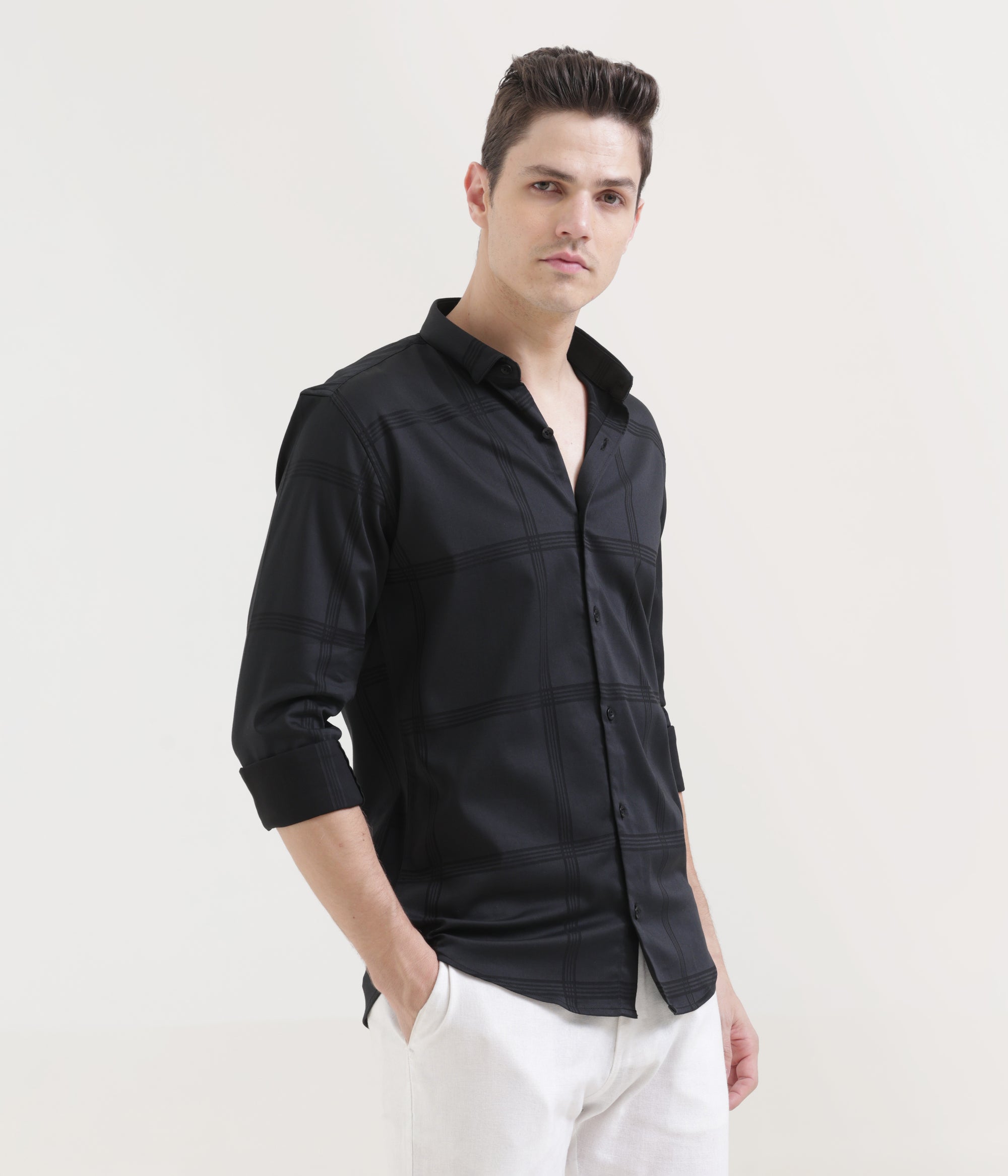 Charcoal Slim Fit Shirt: Versatile Elegance