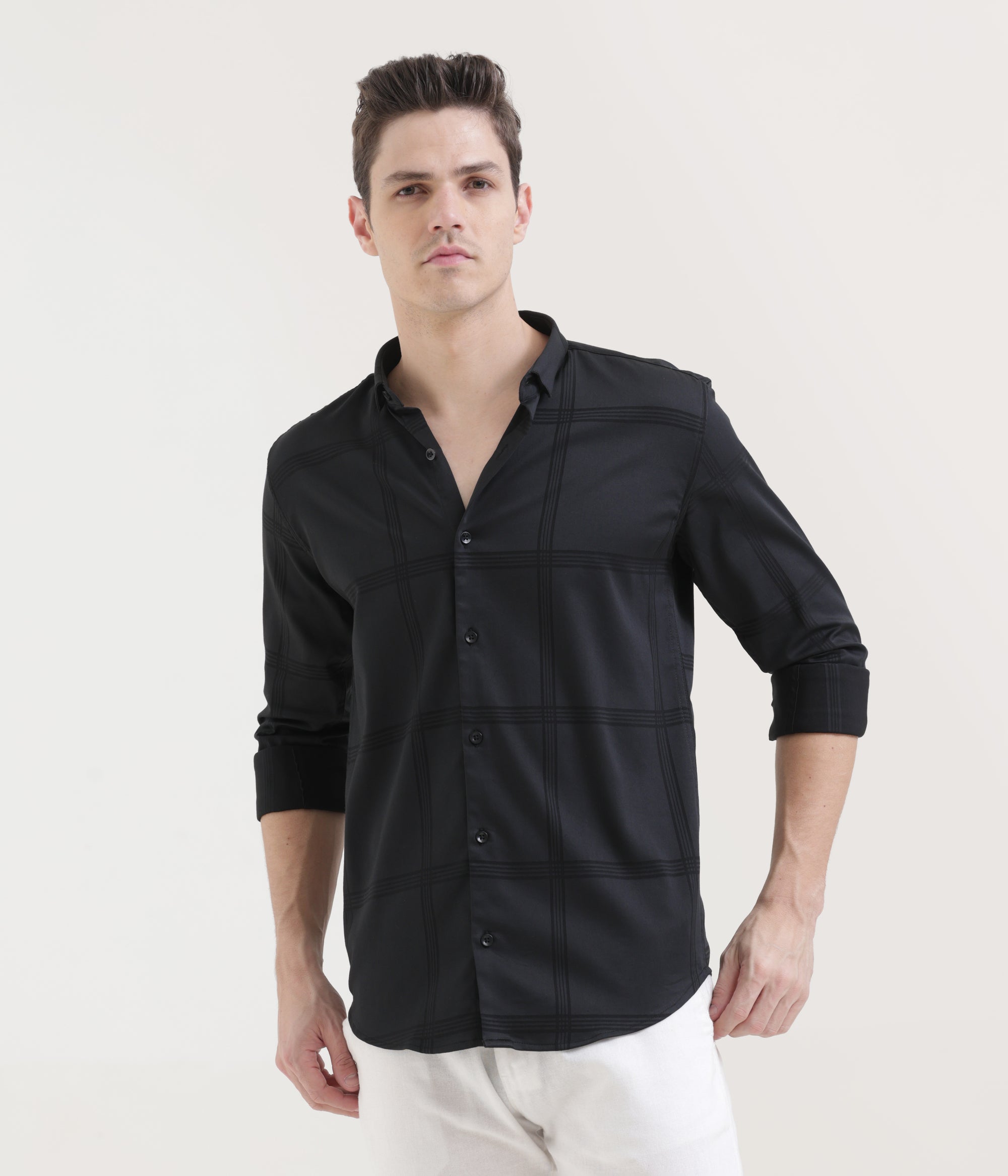 Charcoal Slim Fit Shirt: Versatile Elegance