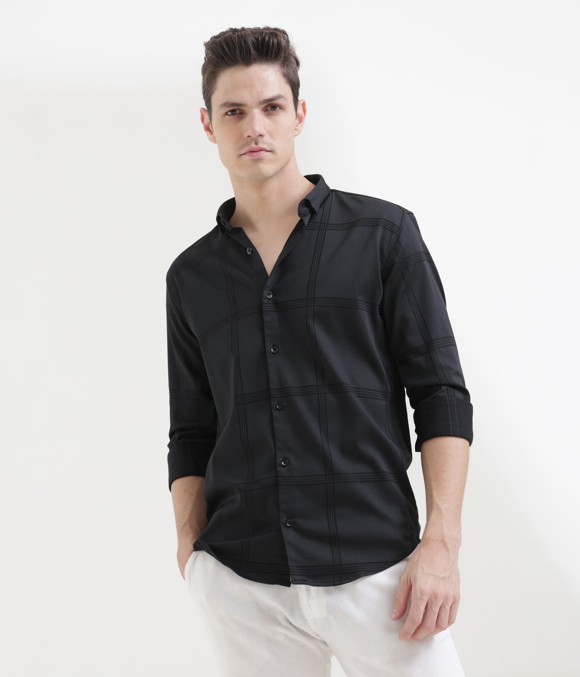 Charcoal Slim Fit Shirt: Versatile Elegance