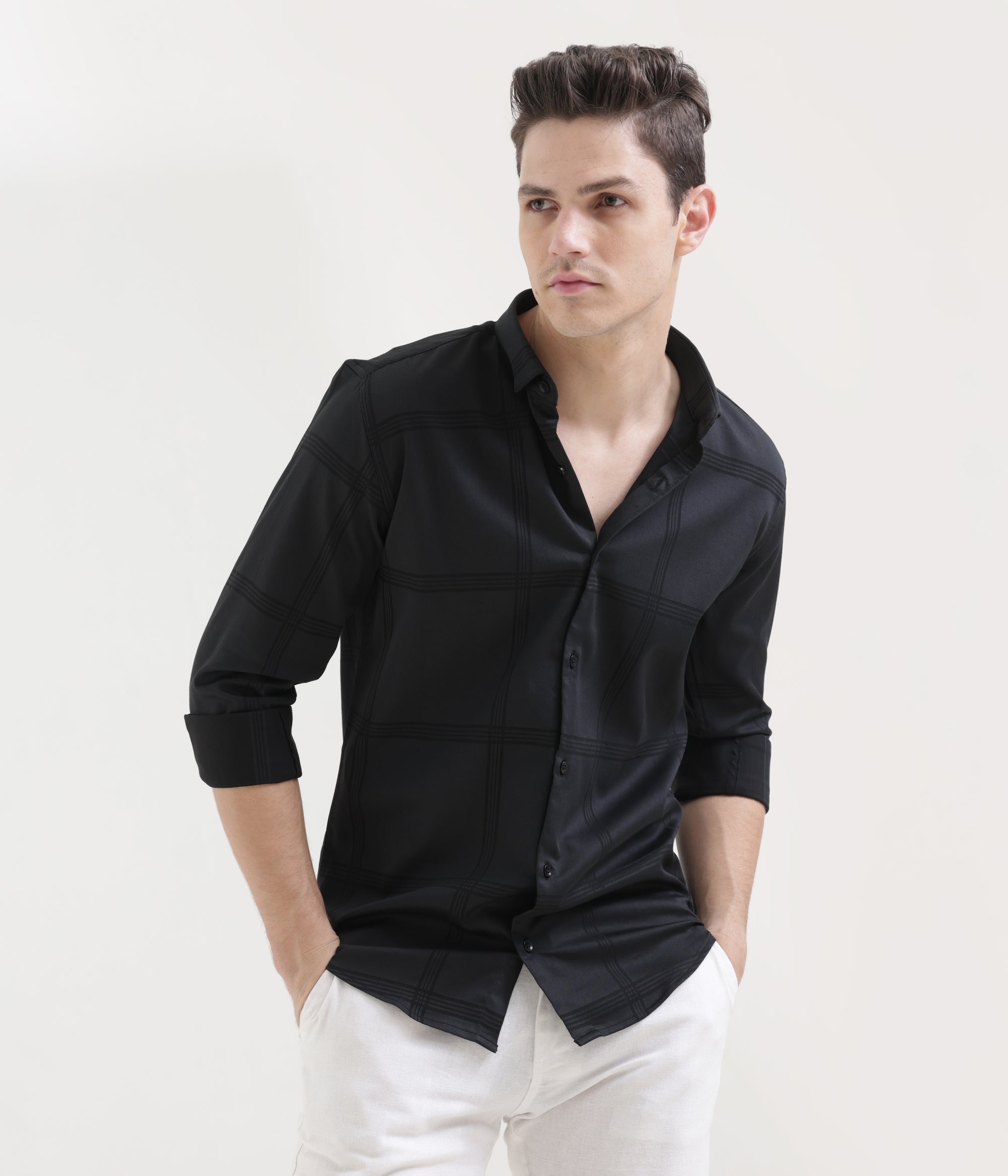 Charcoal Slim Fit Shirt: Versatile Elegance