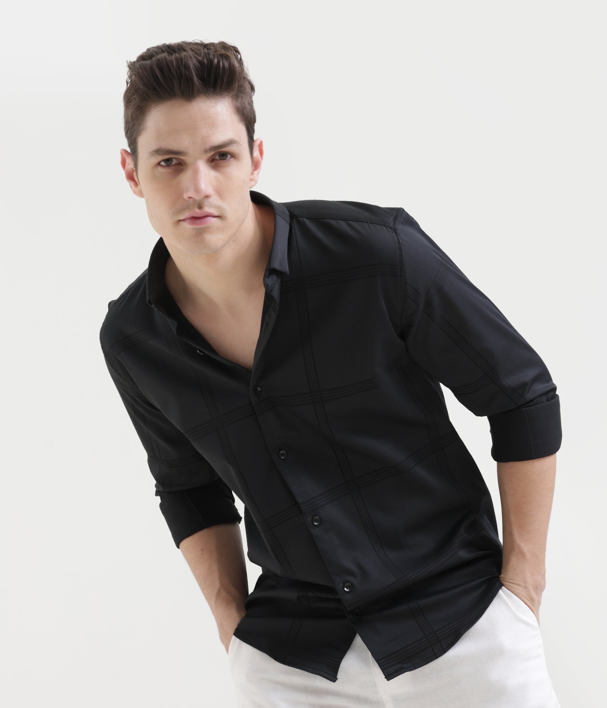 Charcoal Slim Fit Shirt: Versatile Elegance