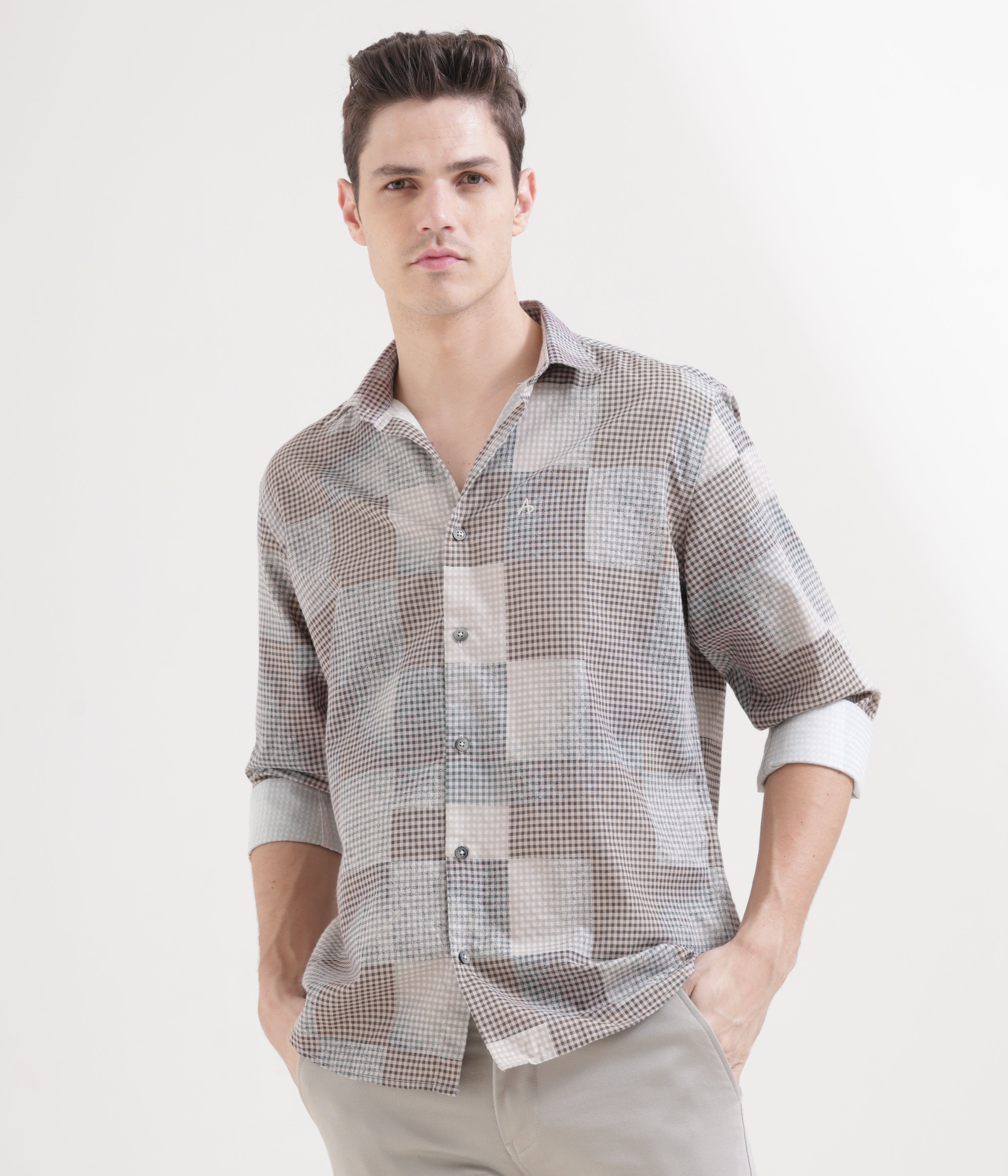 Misty Rose Classic Fit Full Sleeve Shirt
