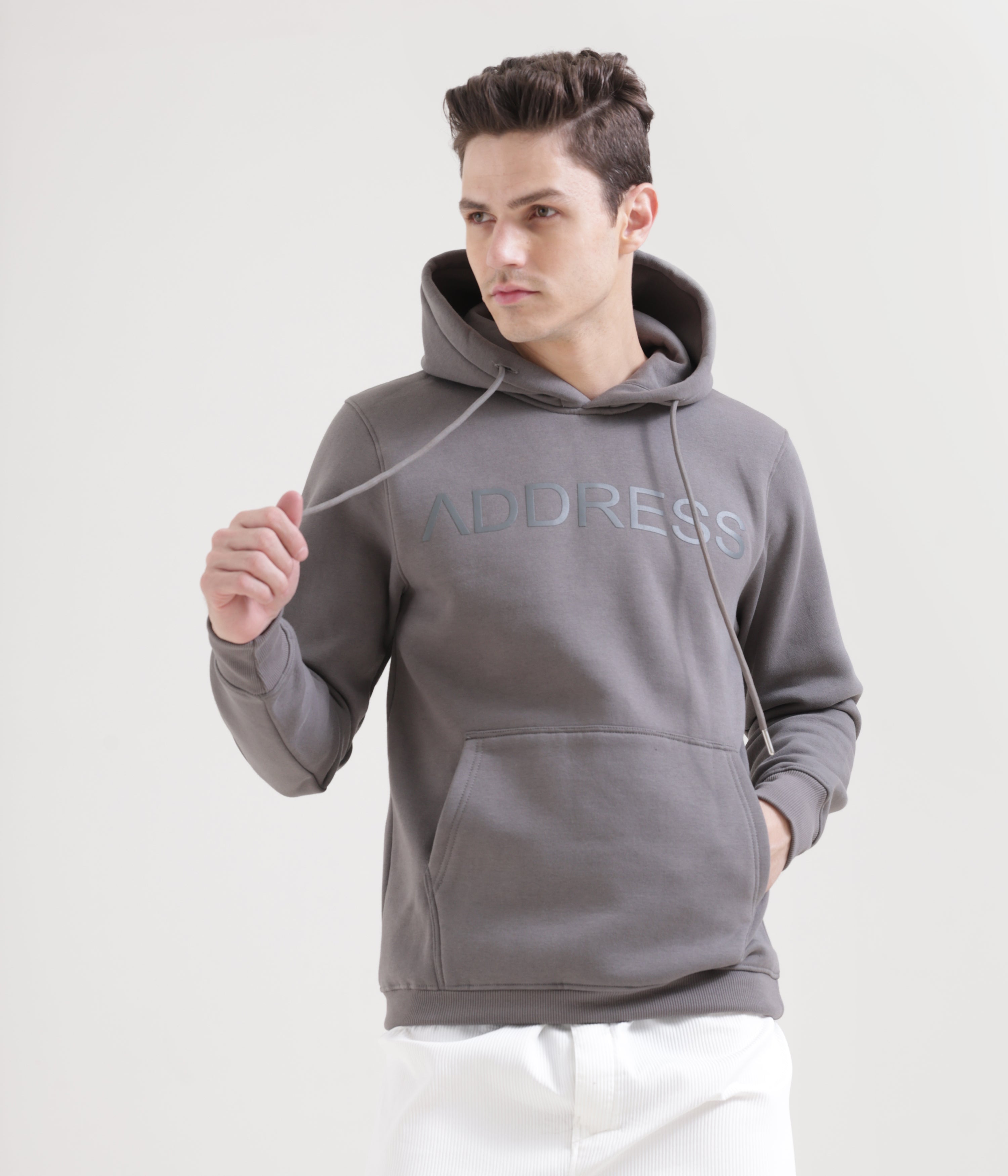 Versatile Grey Men's Hoodies: Stylish Comfort – Address Apparels