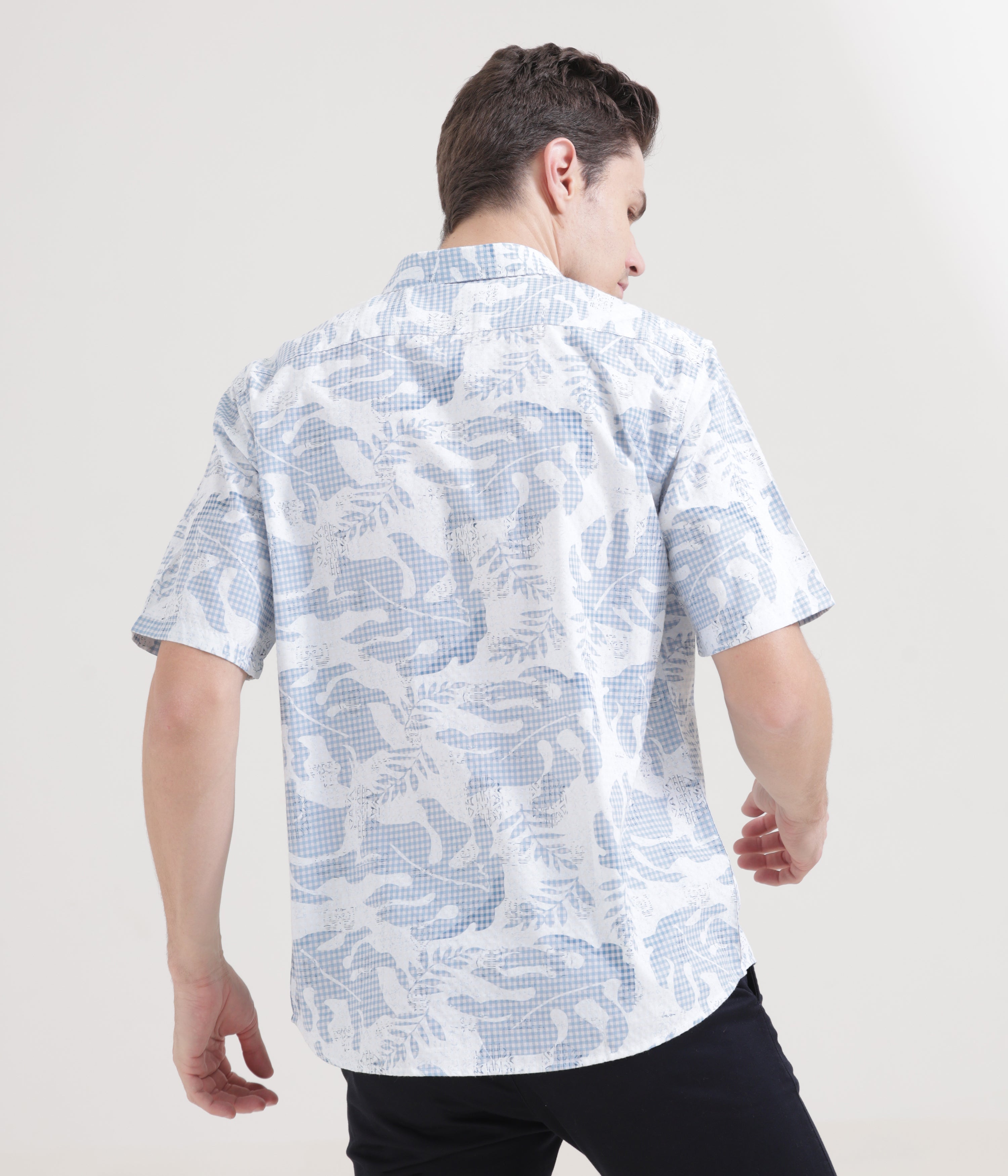 Blue Half Sleeve Classic Fit Shirt: Versatile Style