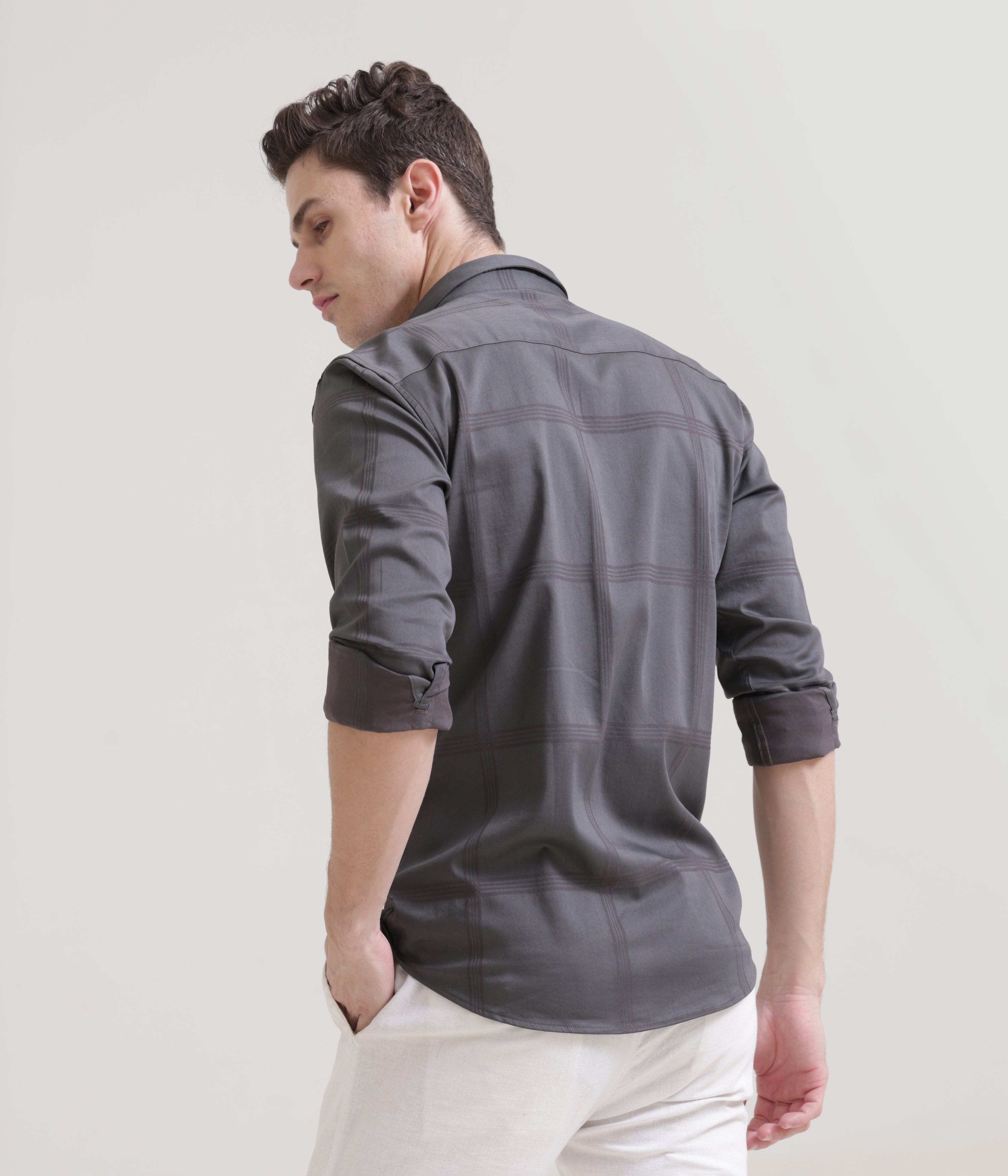 Grey Slim Fit Shirt: Versatile Elegance