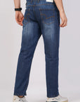 Regular Fit Stretchable Dark Blue Denim Pants