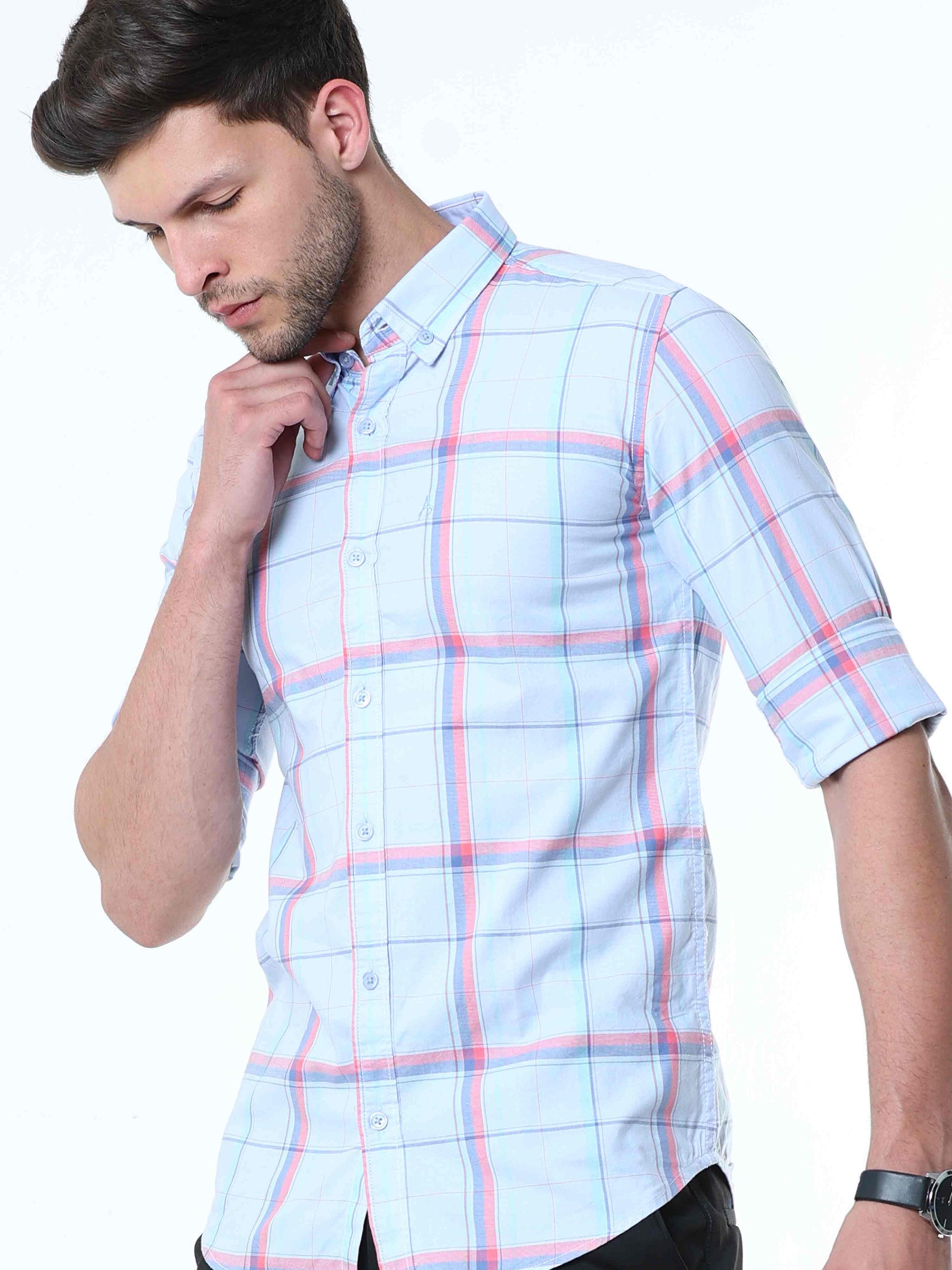 Blue Classy Check Shirt