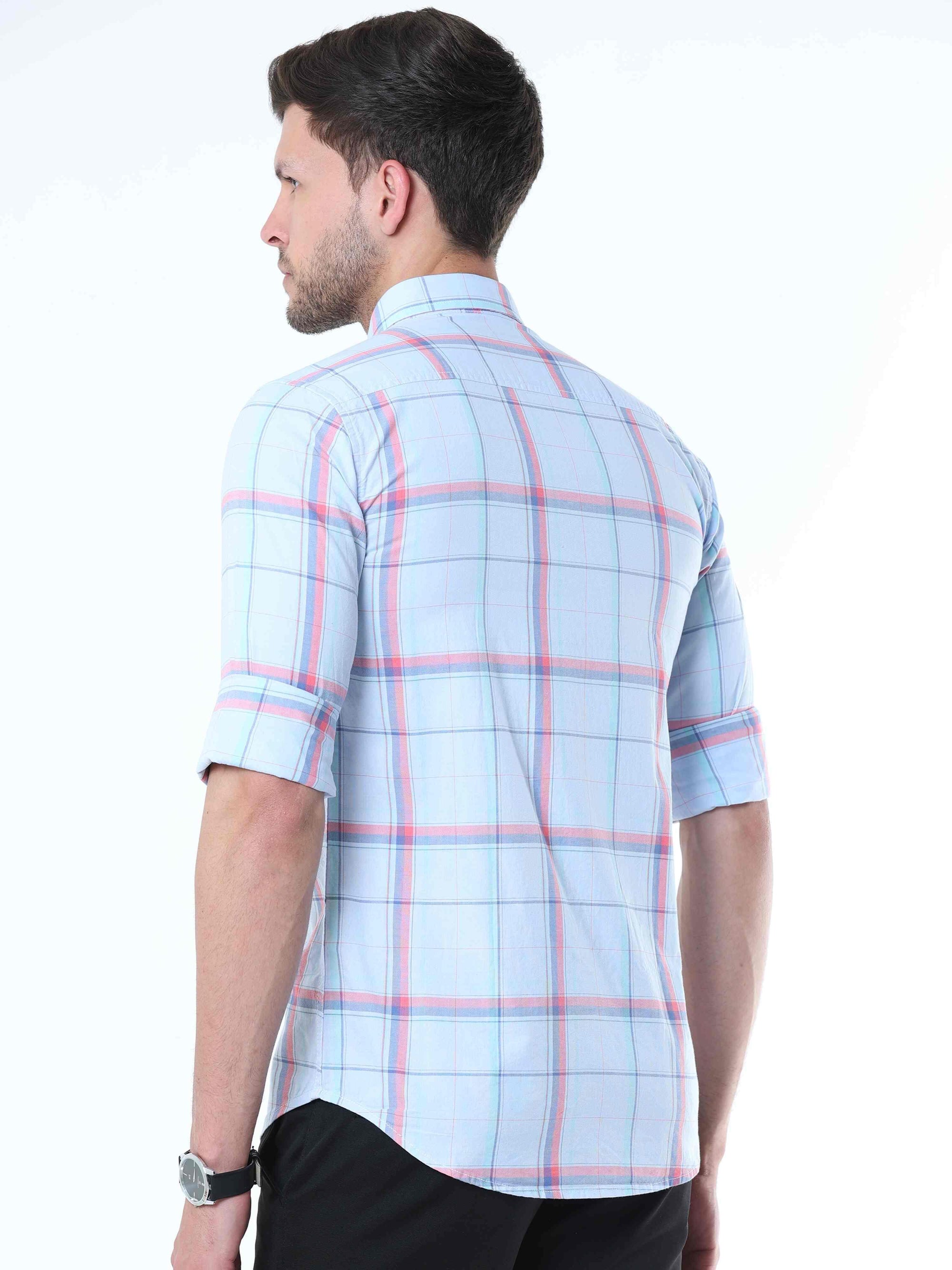 Blue Classy Check Shirt