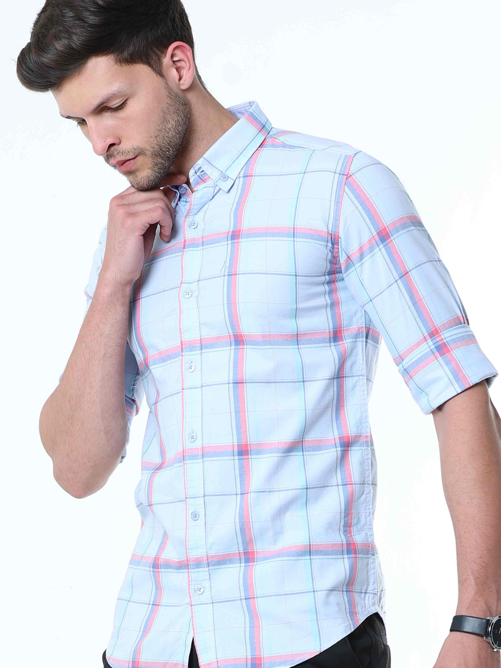 Blue Classy Check Shirt