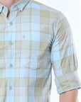 Cream Classy Checks Shirt