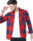 Red Casual Check Shirt