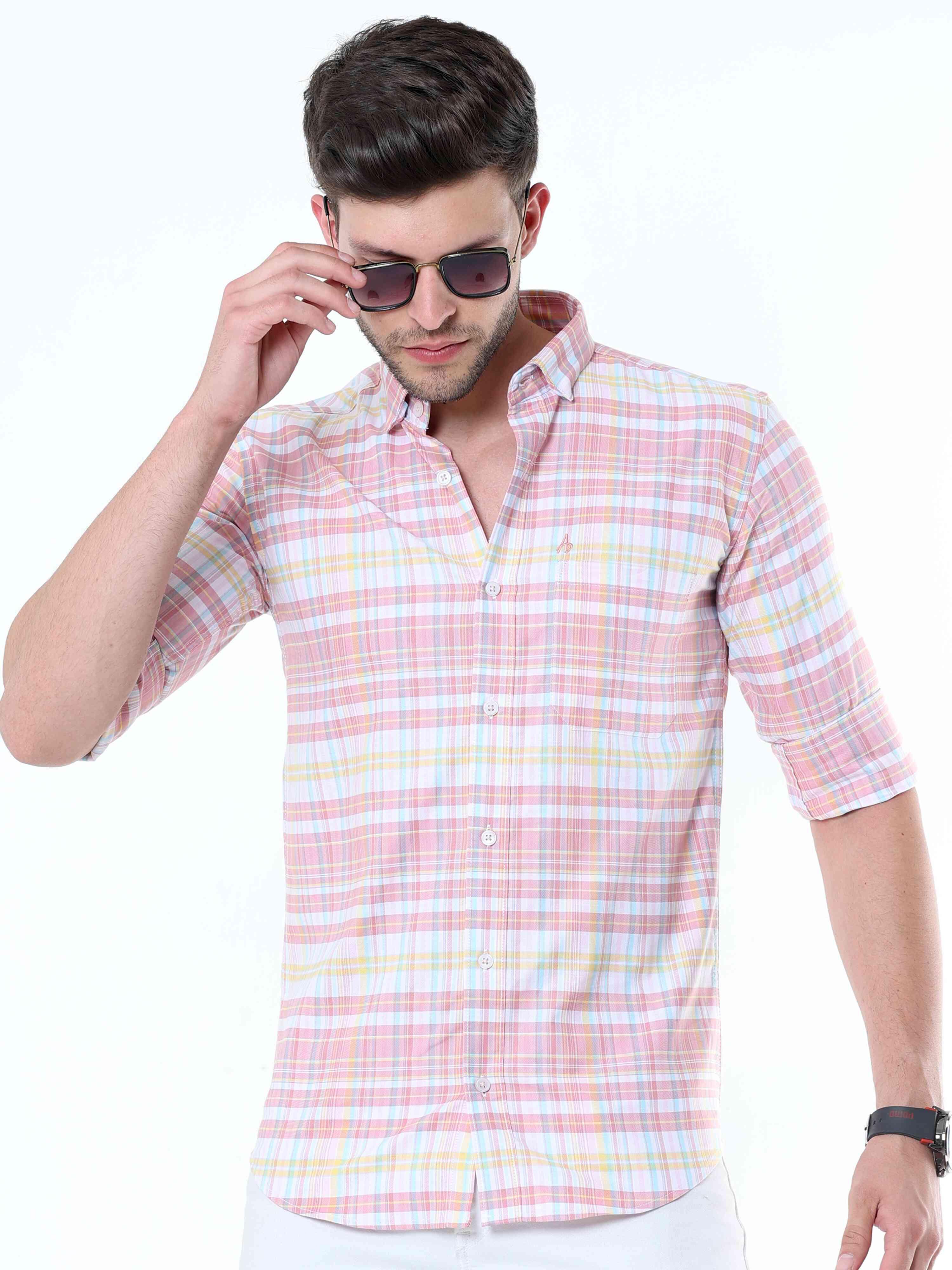 Pink Classy Check Shirt