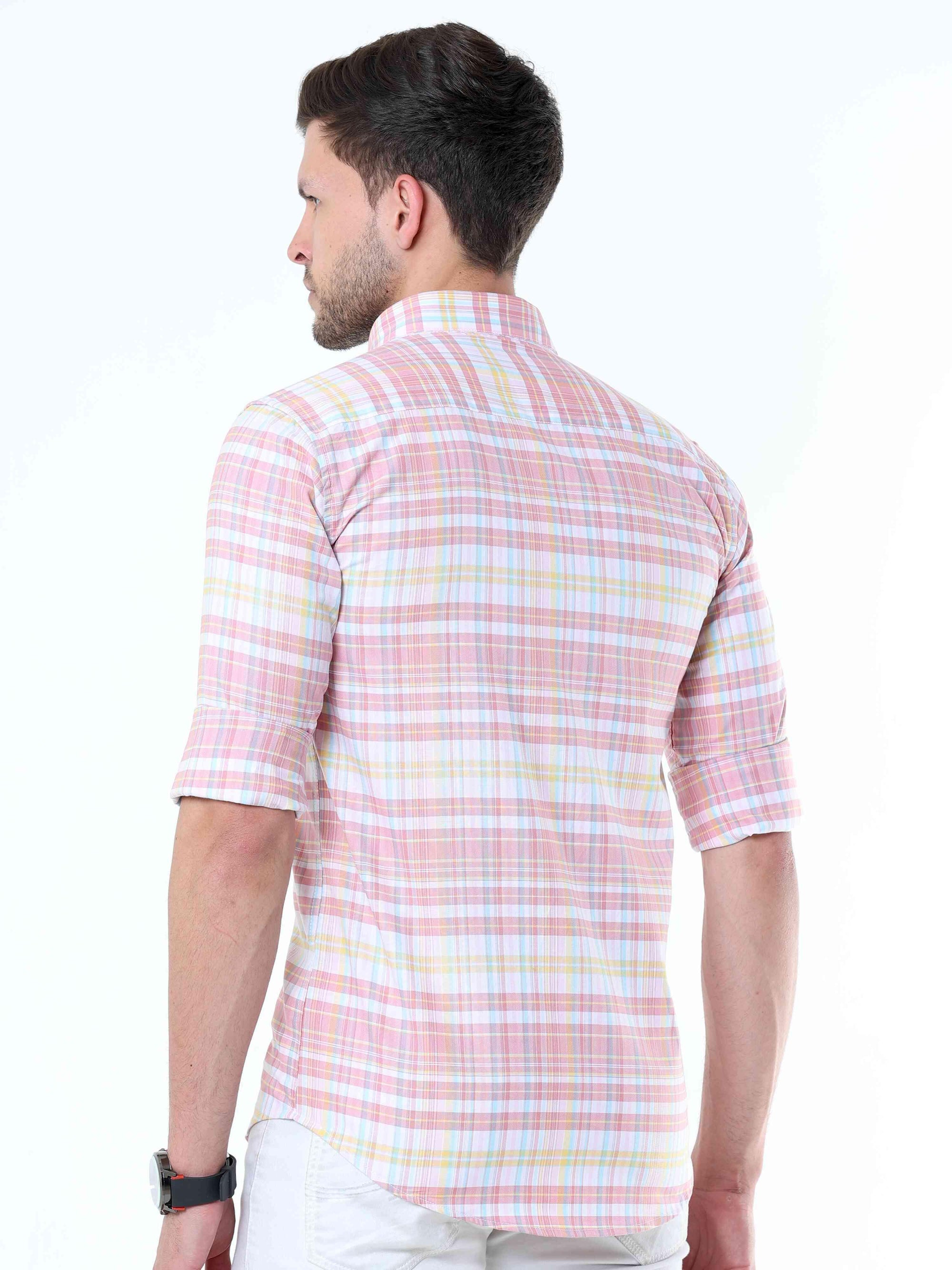 Pink Classy Check Shirt
