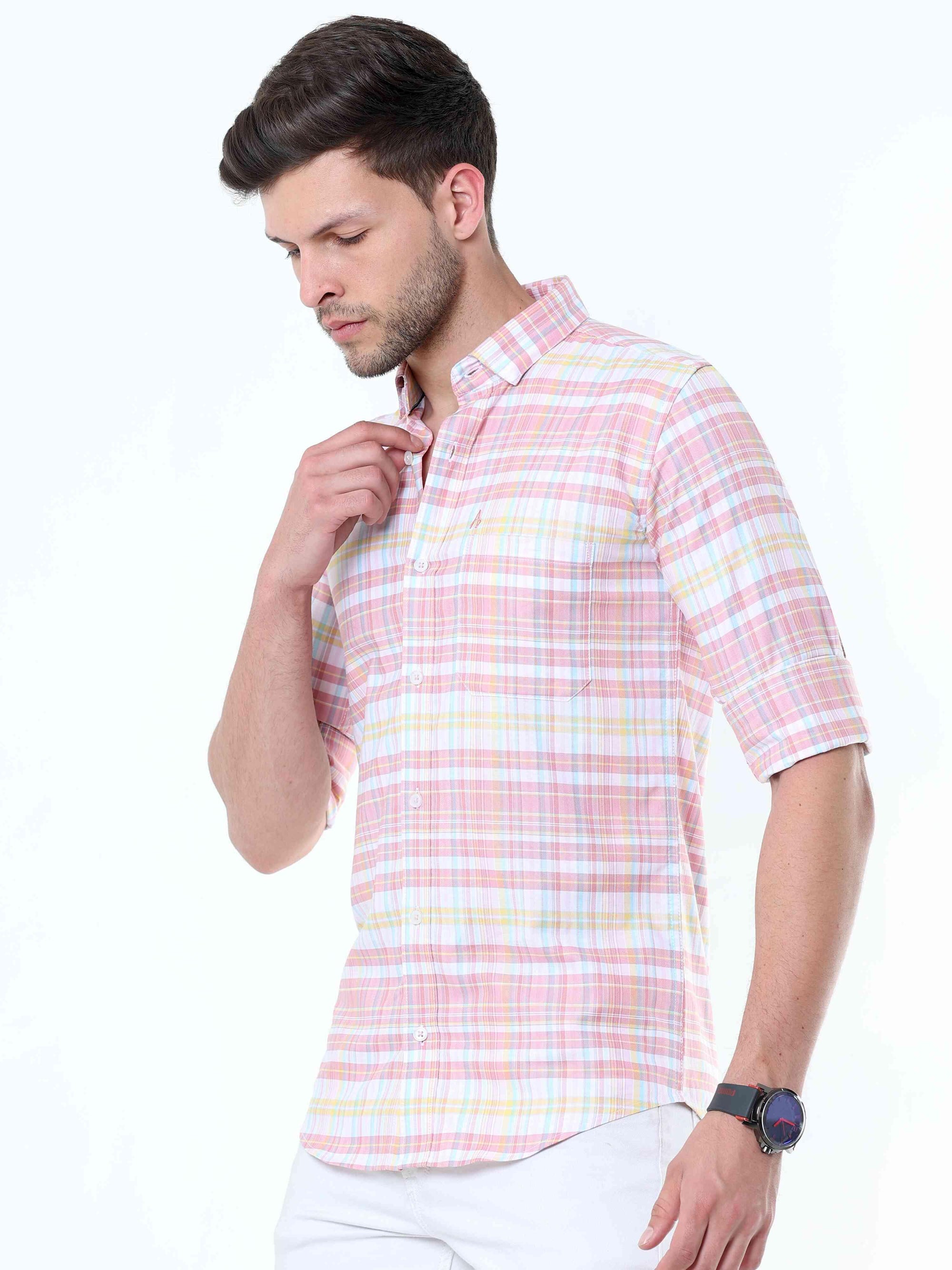 Pink Classy Check Shirt