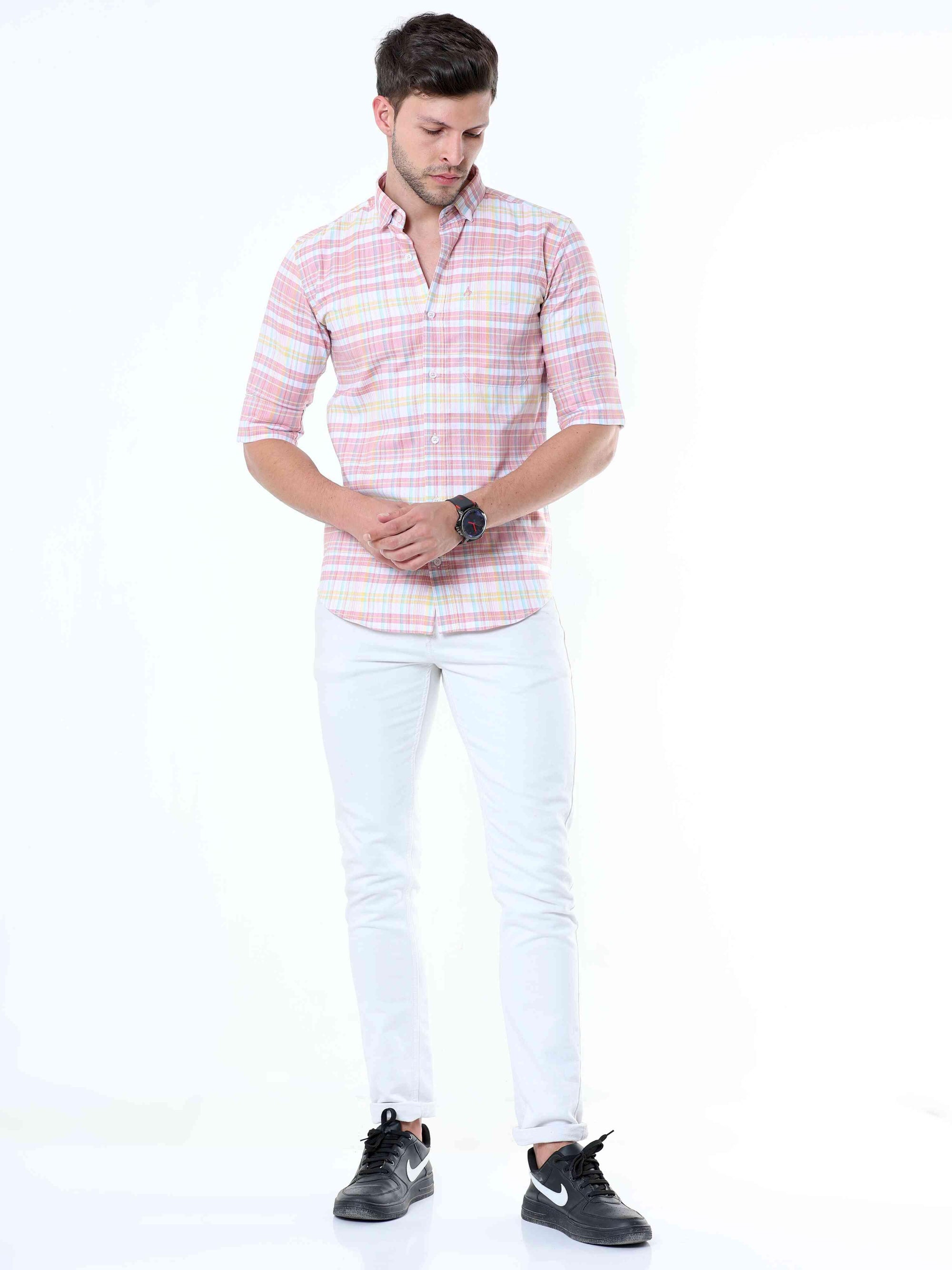 Pink Classy Check Shirt