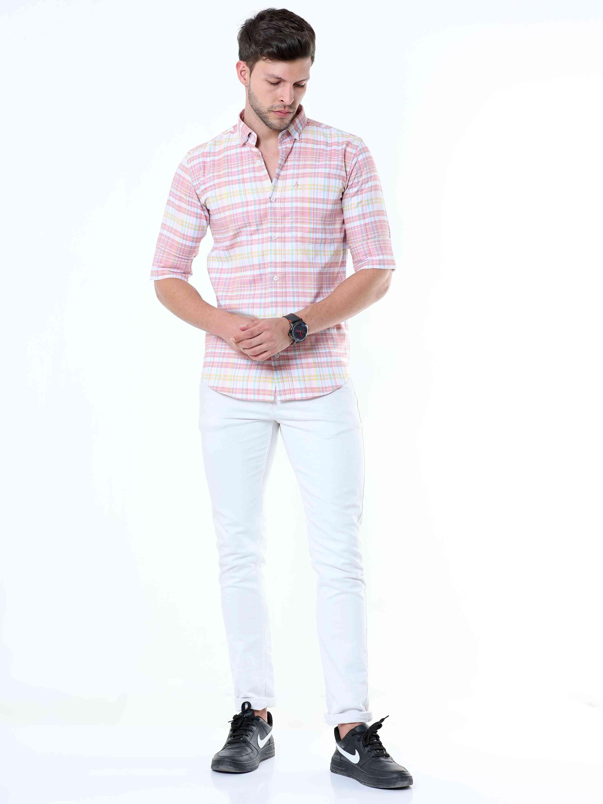 Pink Classy Check Shirt