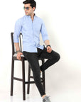 Baby Blue Slim Fit Shirt