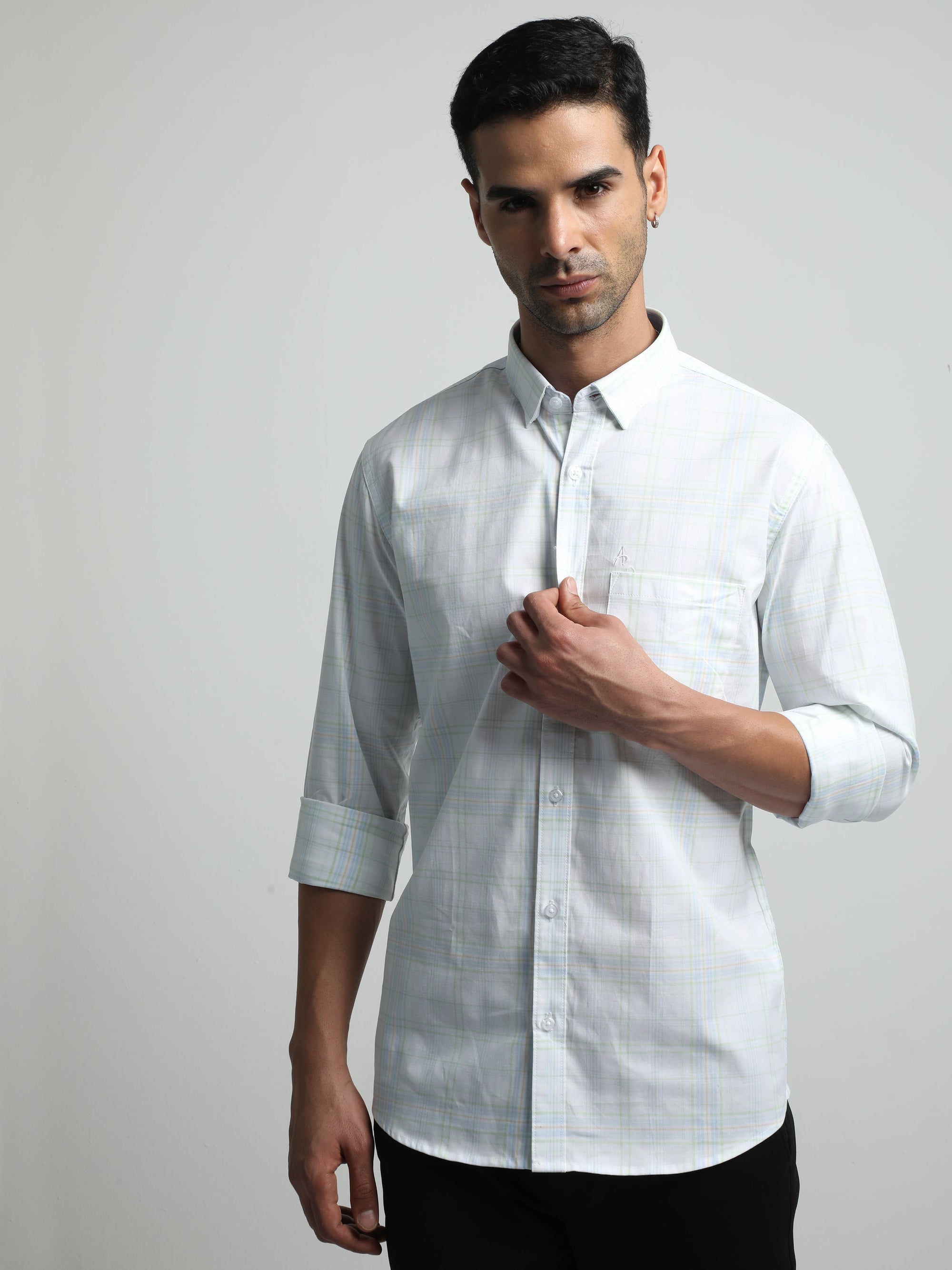 Light Green Checks Shirt