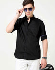 Classic Fit Alice Black Solid Shirt