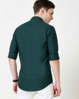 Slim Fit Bottle Green Shirt