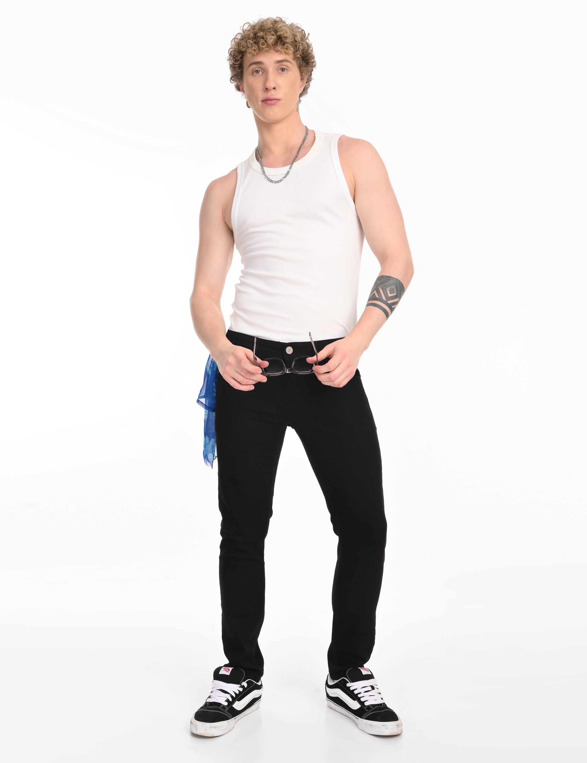 Slim Fit Black Denim Pants
