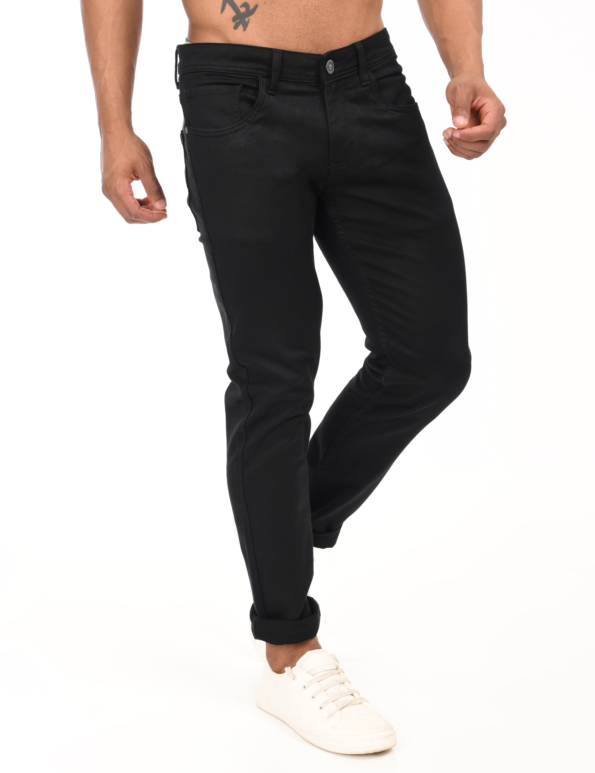 Slimfit Jetblack Denim Pants