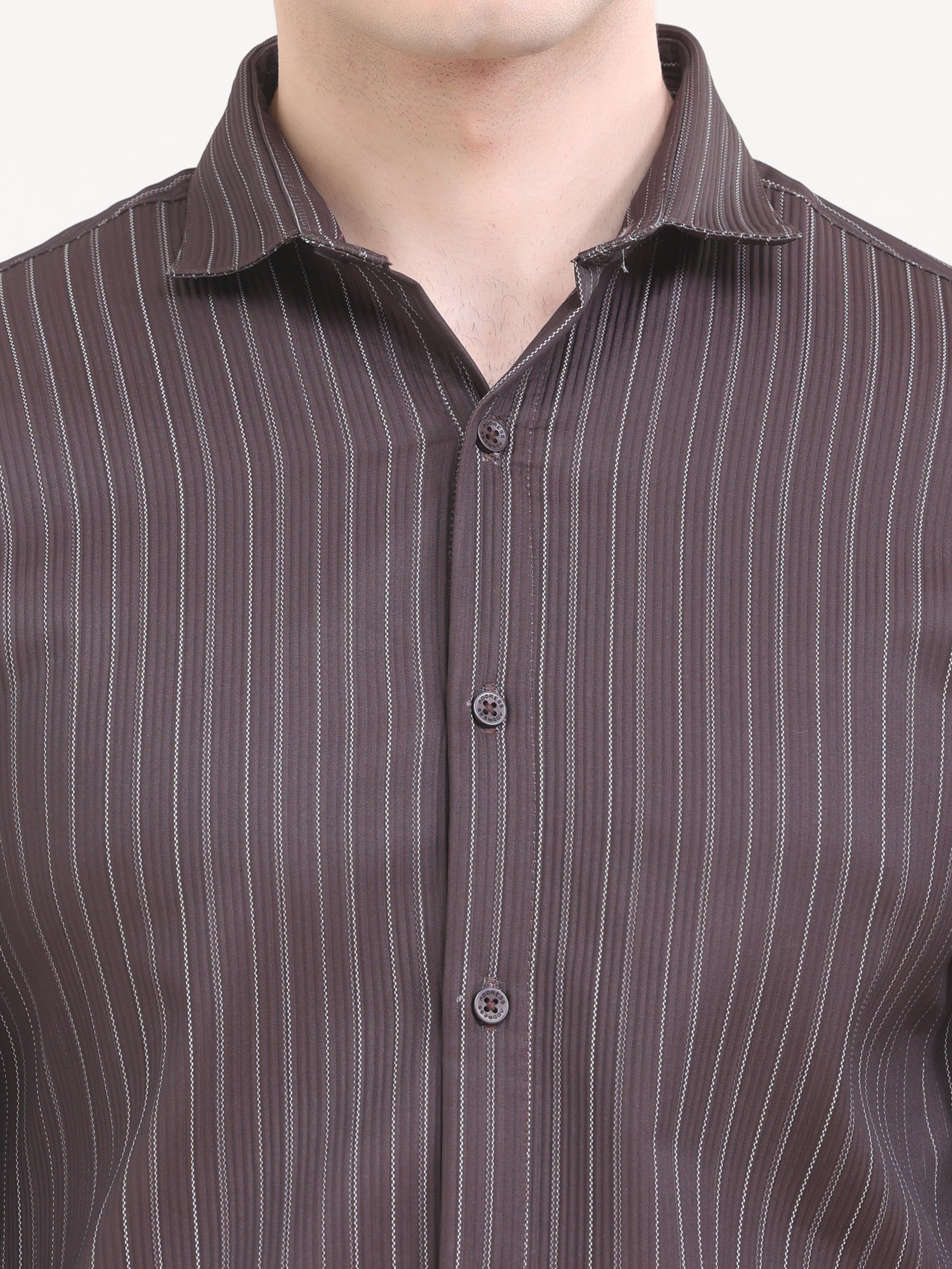 Umber Brown Tapered Fit Shirt