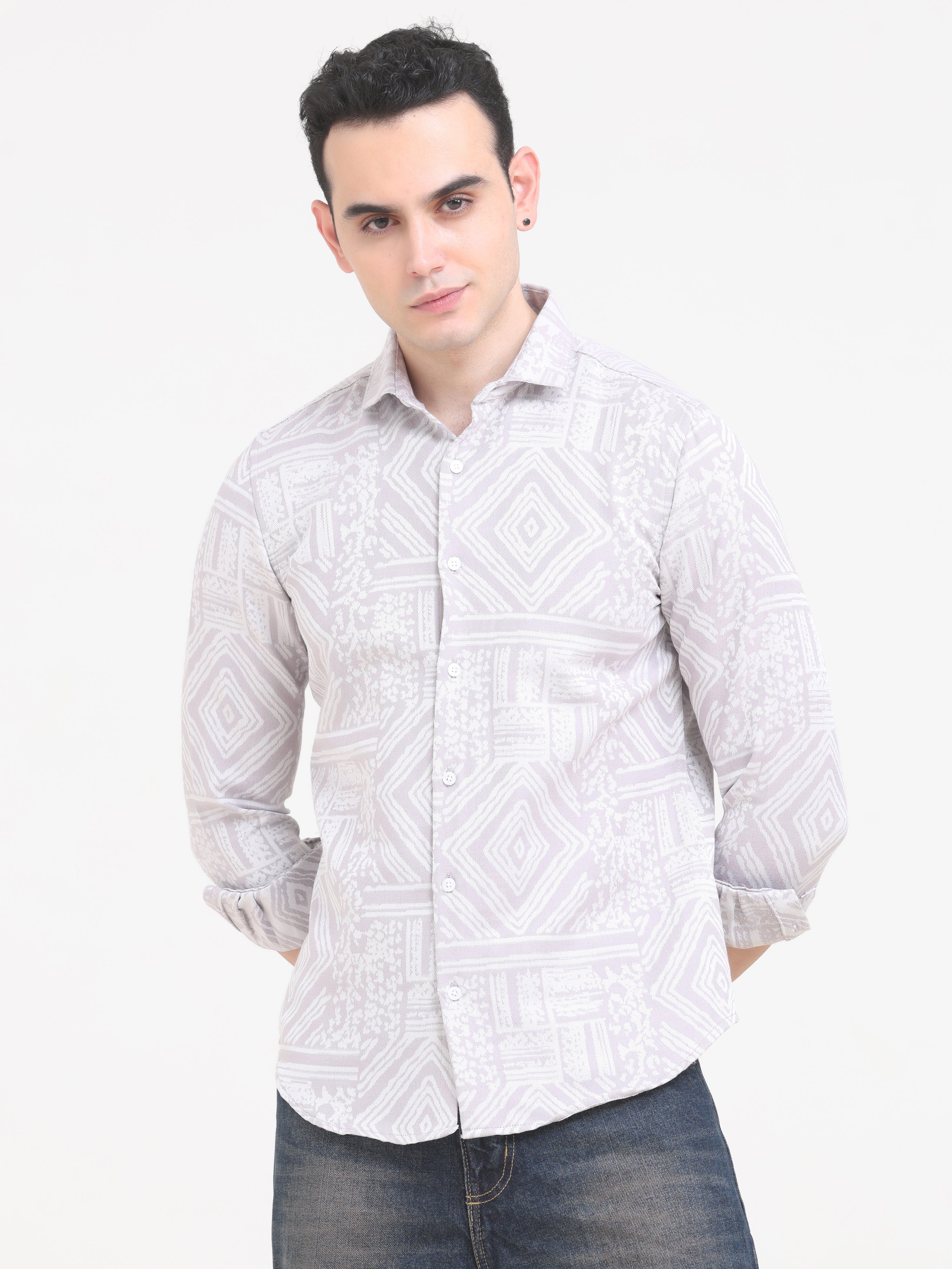 Lavender Tapered Fit Shirt