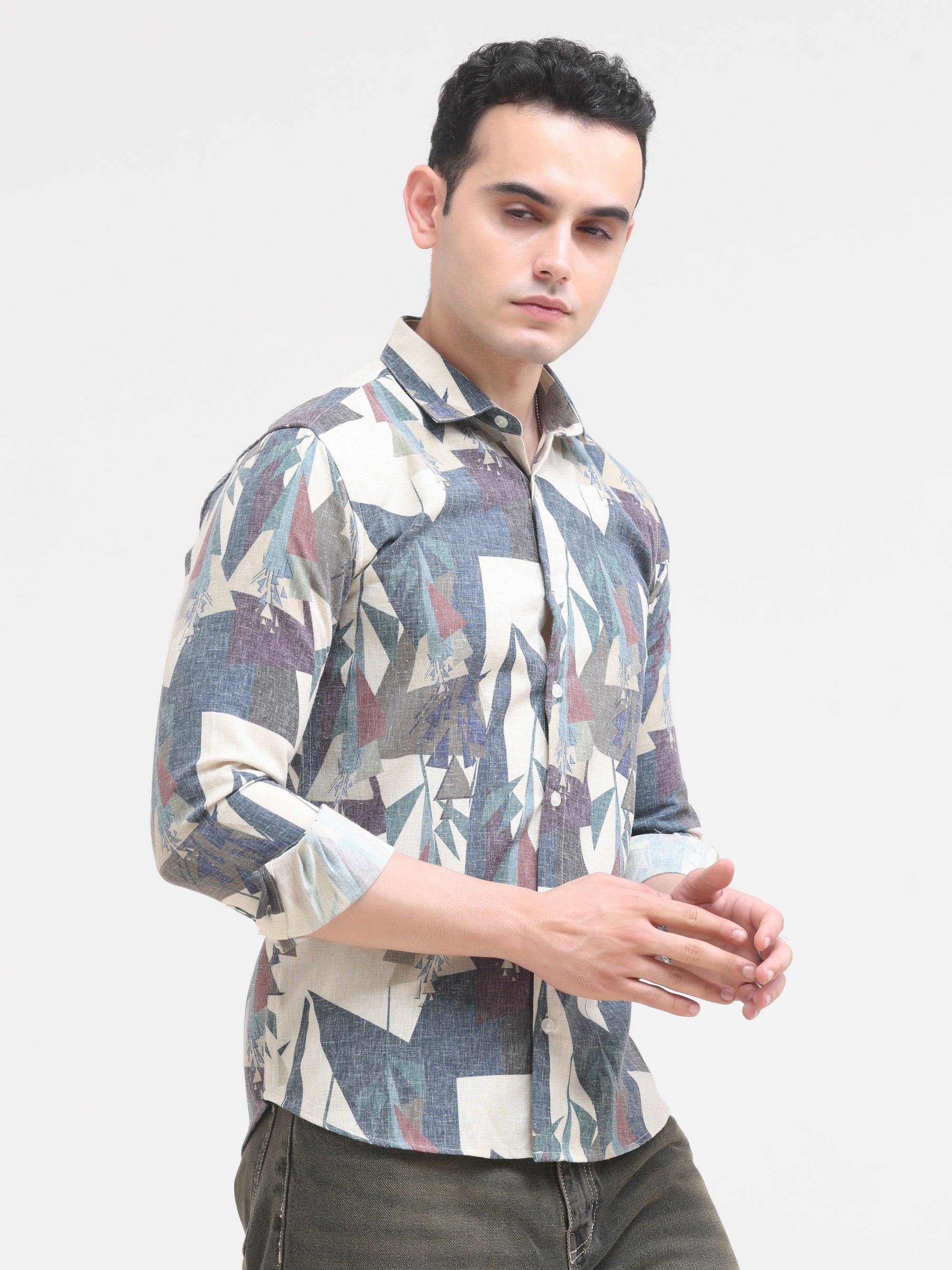 Beige Slim Fit Shirt