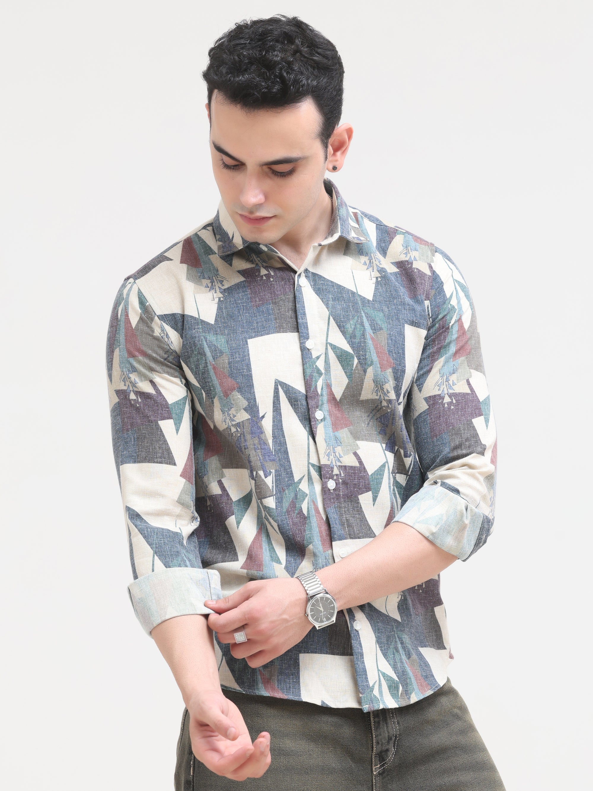 Beige Slim Fit Shirt