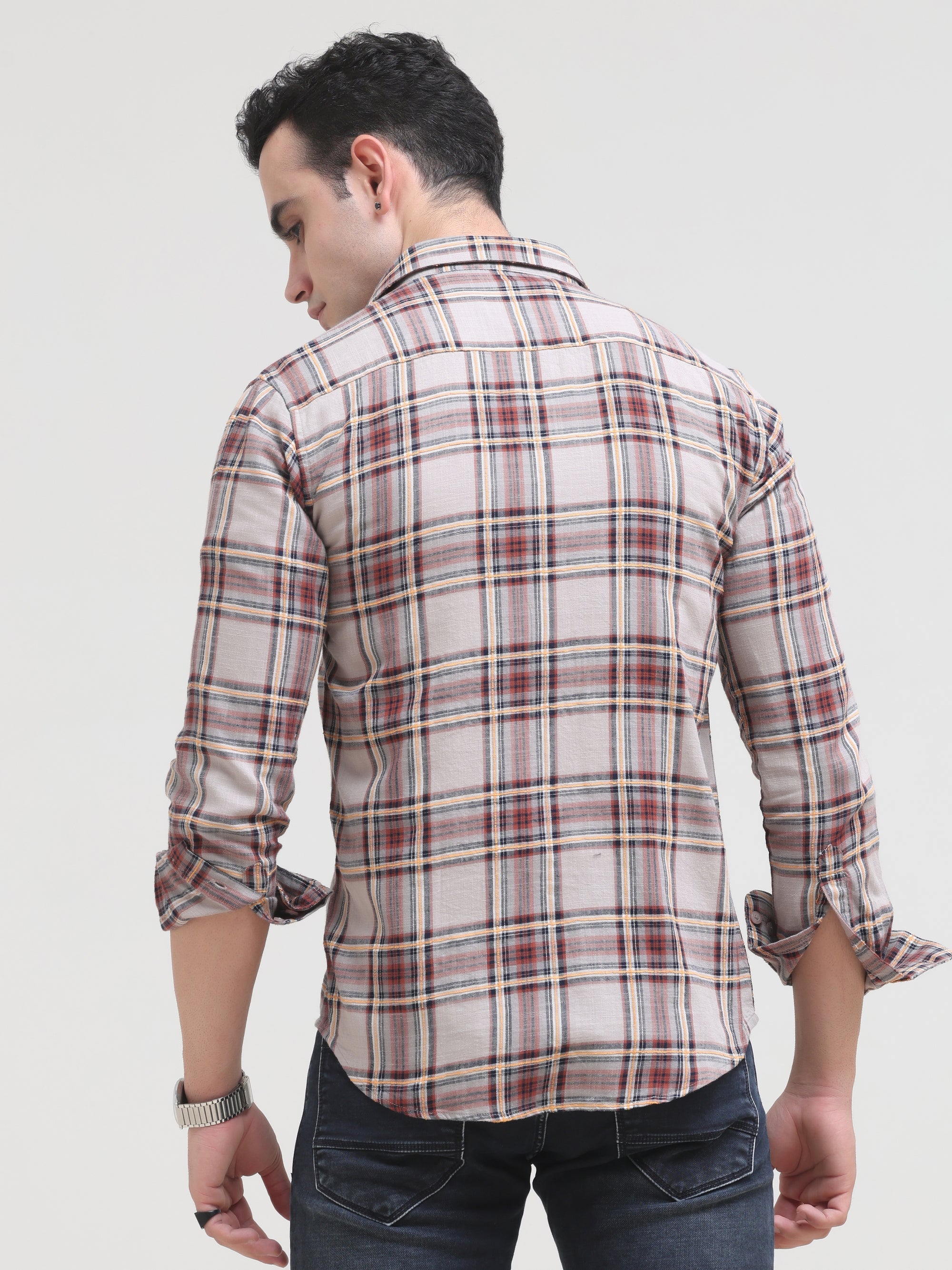 Trout Grey Slim Fit Shirt
