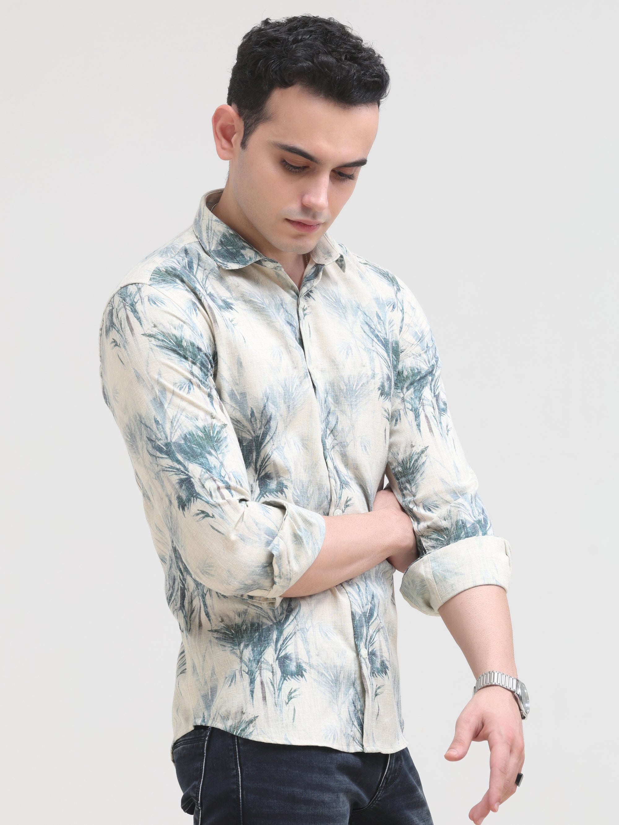 Air Force Green Slim Fit Shirt