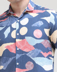 Aegen Blue Tapered Fit Shirt