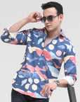 Aegen Blue Tapered Fit Shirt
