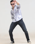 Fossil Grey Tapered Fit Shirt