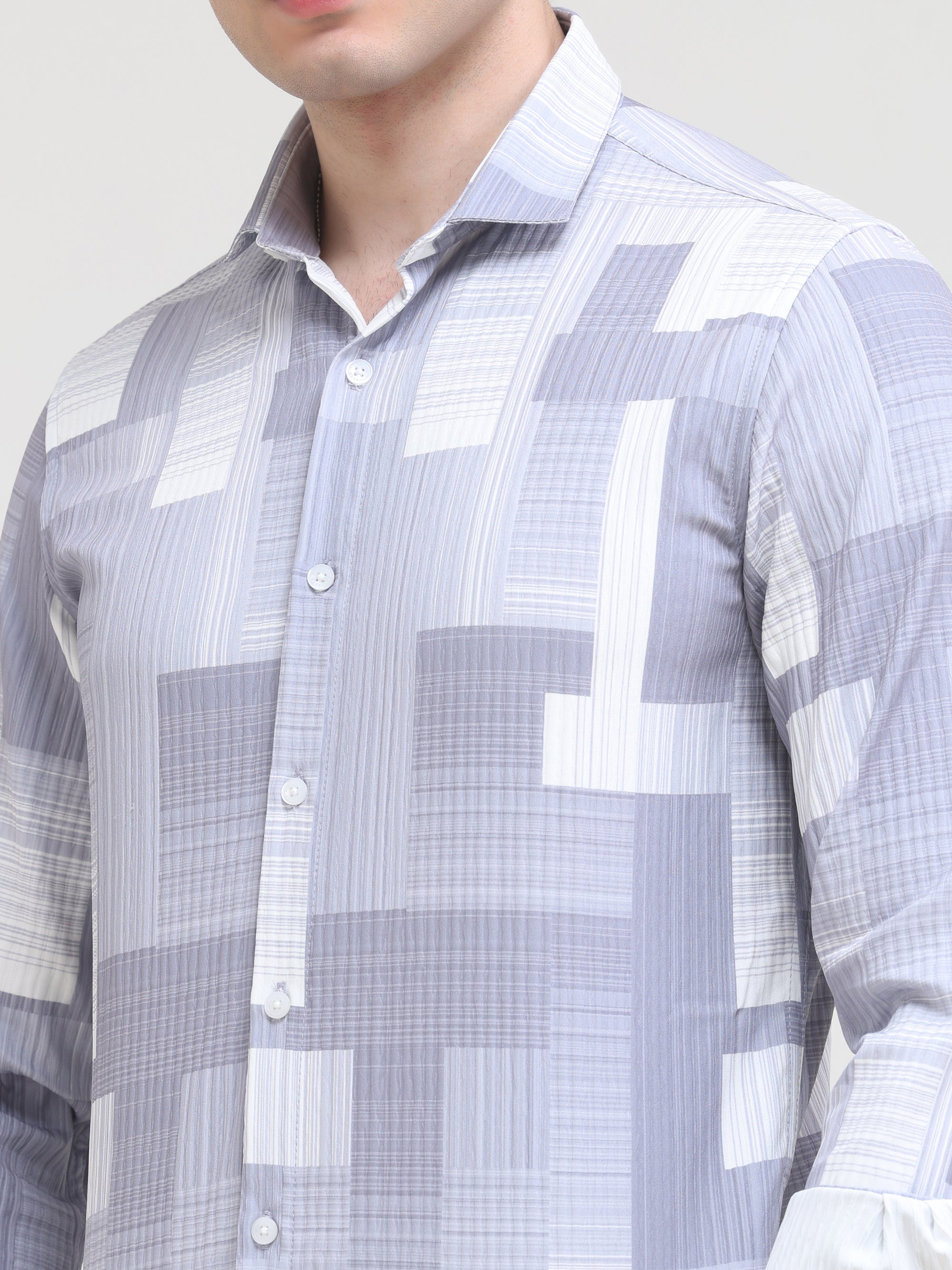 Fossil Grey Tapered Fit Shirt