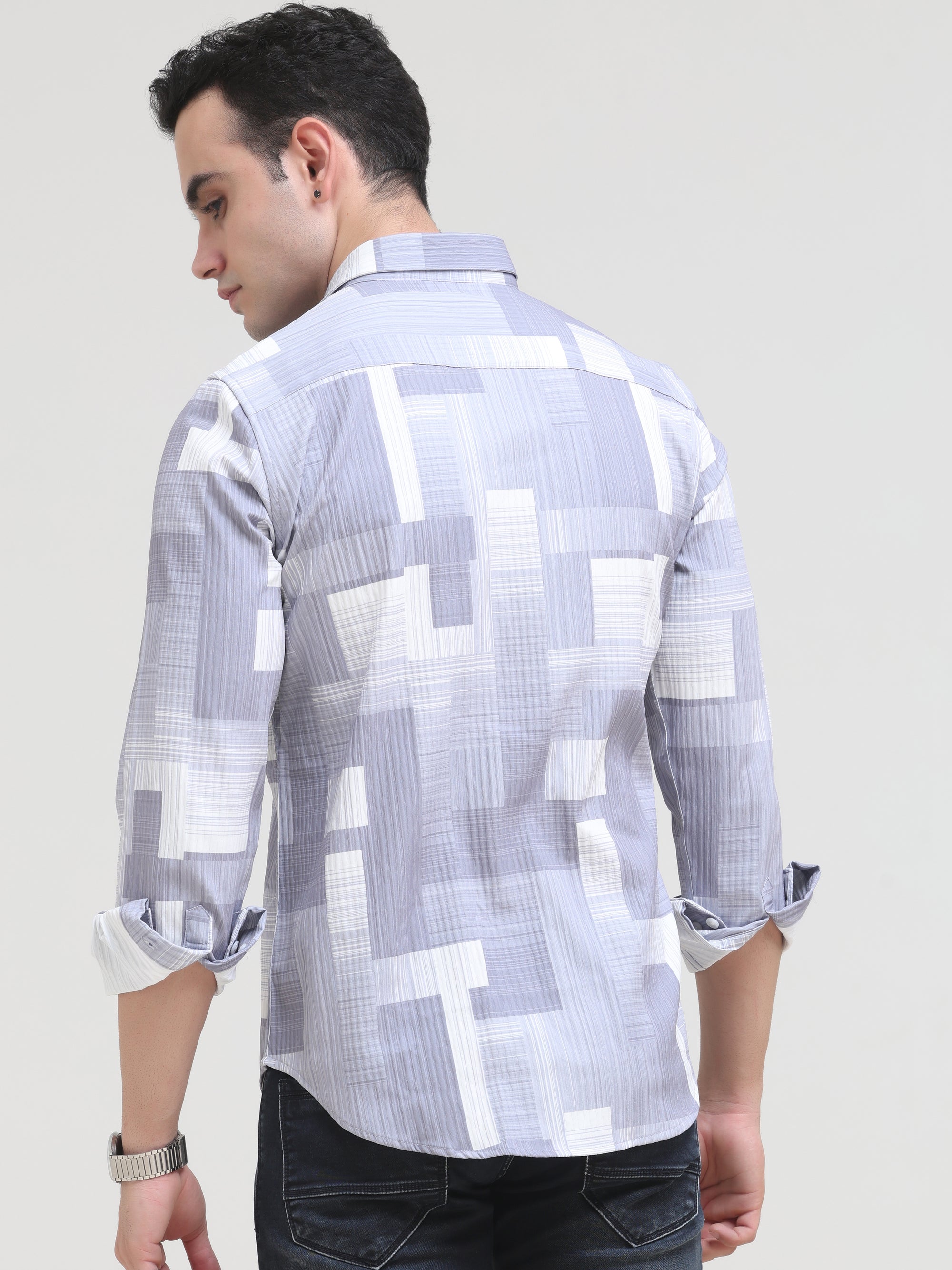 Fossil Grey Tapered Fit Shirt