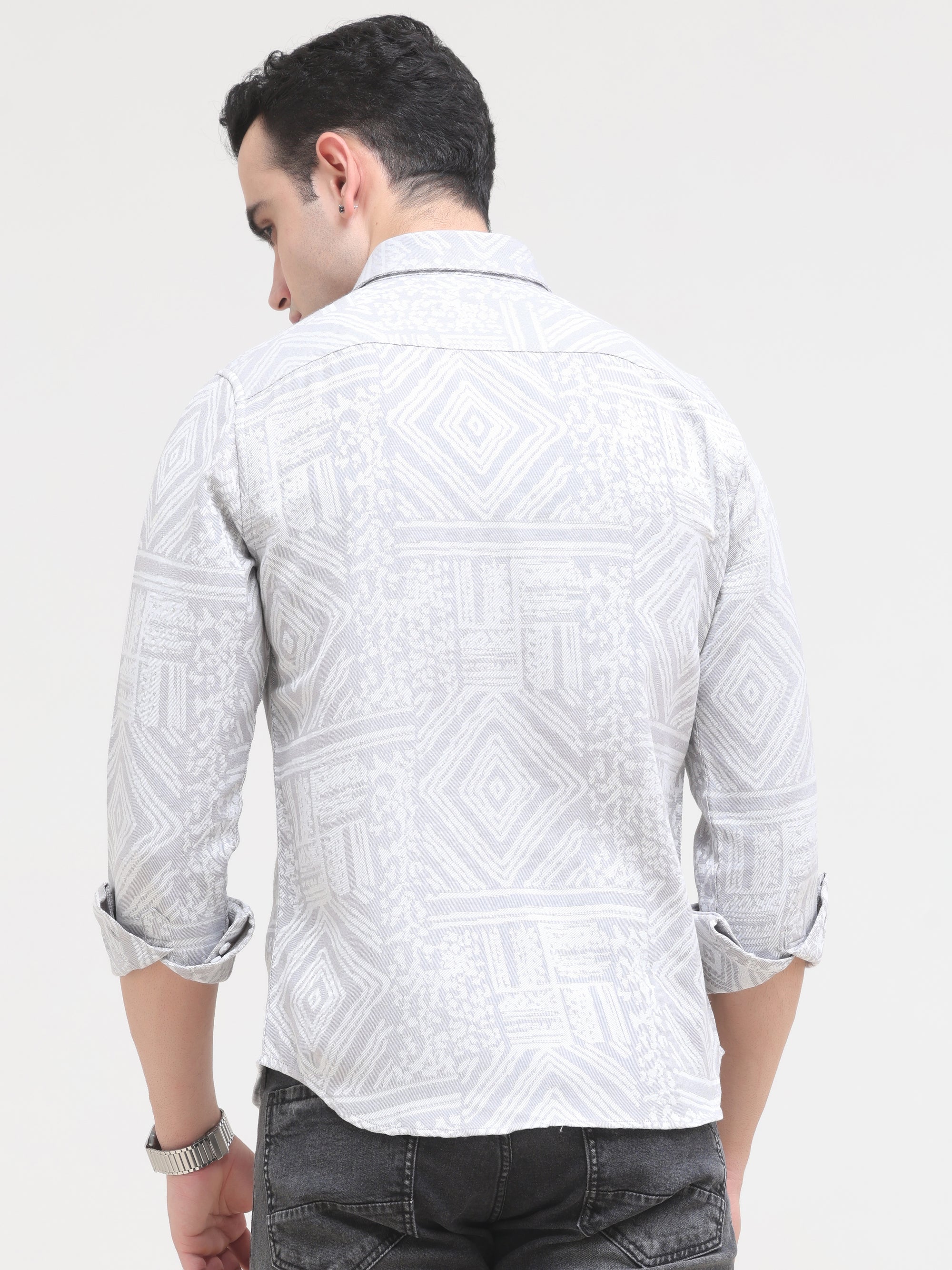 Beige Tapered Fit Shirt