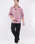 Pink Relaxed Fit Printed Shirt